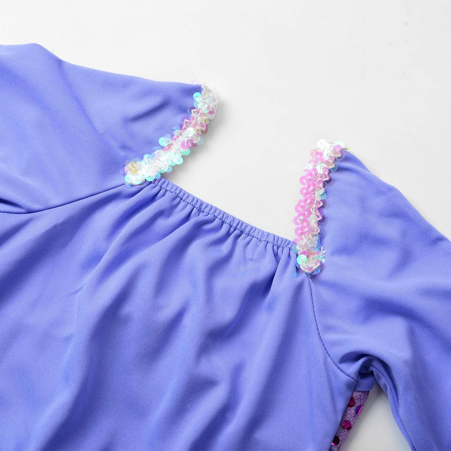 Slowton Girls Mermaid Princess Costume Sequins Party Dress Cosplay Outfit image number 1