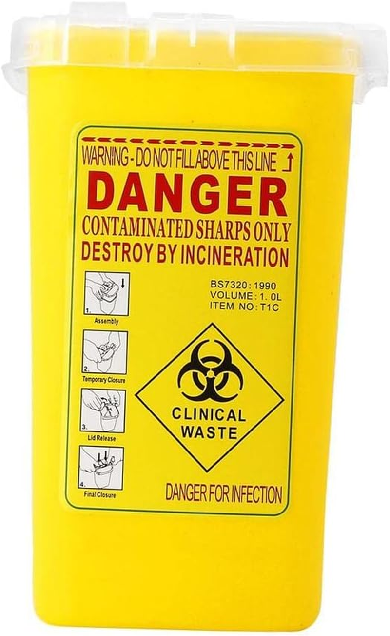 Kesoto Sharps Container Biohazard Needle Disposal - 1 Quart - Yellow image number 6