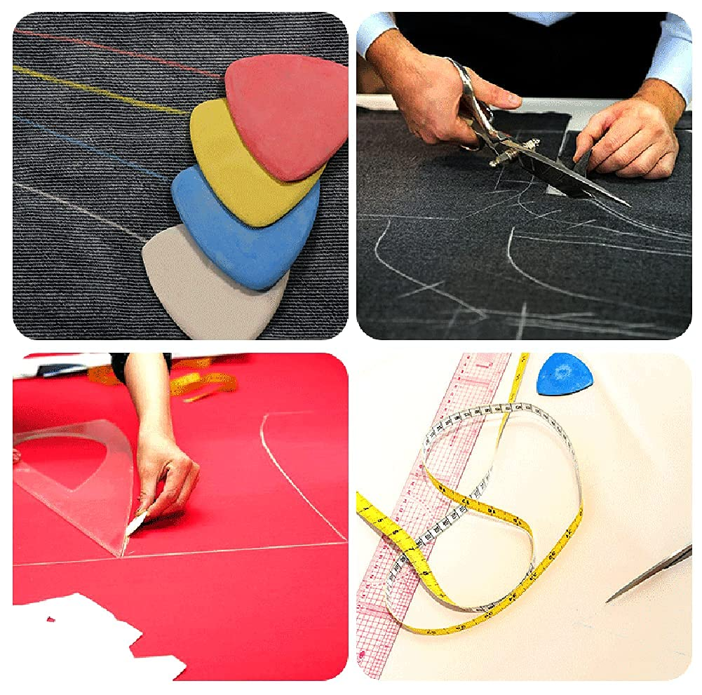 Triangle Tailors Chalk,Sewing Fabric Chalk and Fabric Markers for Quilting,Sewing Supplies Accessories (10Pcs) image number 6