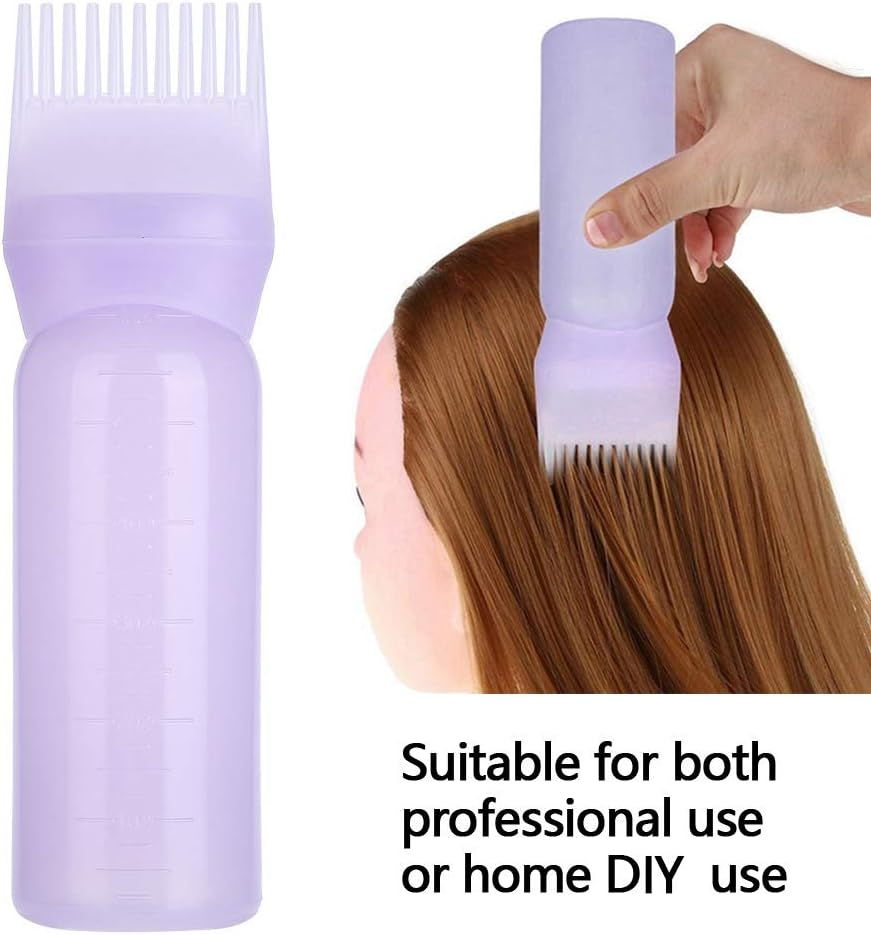 Honiwu Hair Applicator Bottle, 160 Ml Hair Oil Applicator, Hair Dye Brush Bottle, Root Comb Applicator Bottle for Hair Dye image number 3