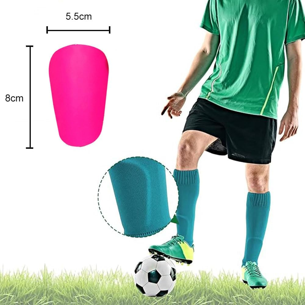 4Pcs Mini Football Shin Pads,3.15X2.16In Comfortable Small Football Shin Pads Protective Equipment for All Ages Boys Girls Women Men Wear