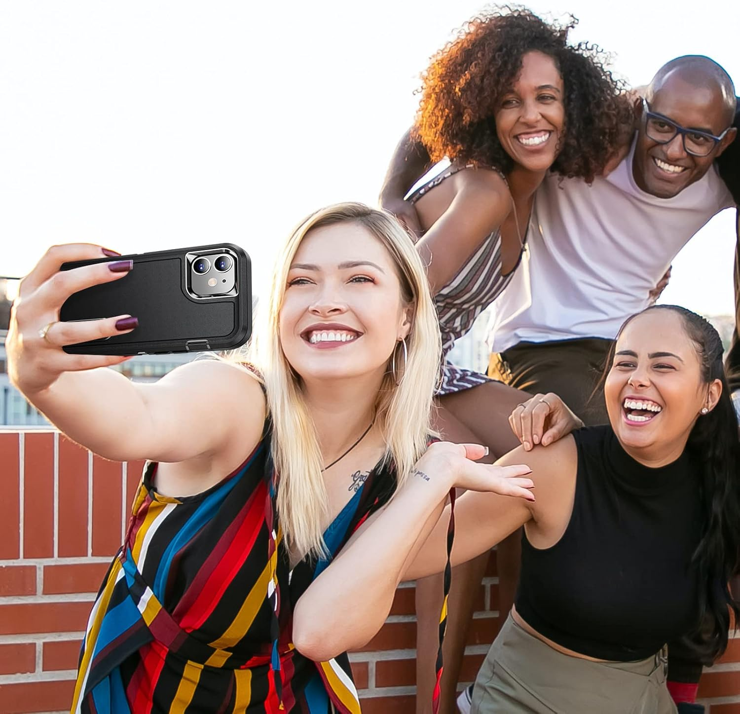 Shockproof Case for Iphone 11 Case with Kickstand,Military Grade Drop Protective,Heavy Duty Hard Back 3-Layer Protective Phone Cover for Iphone 11 (Black) image number 3