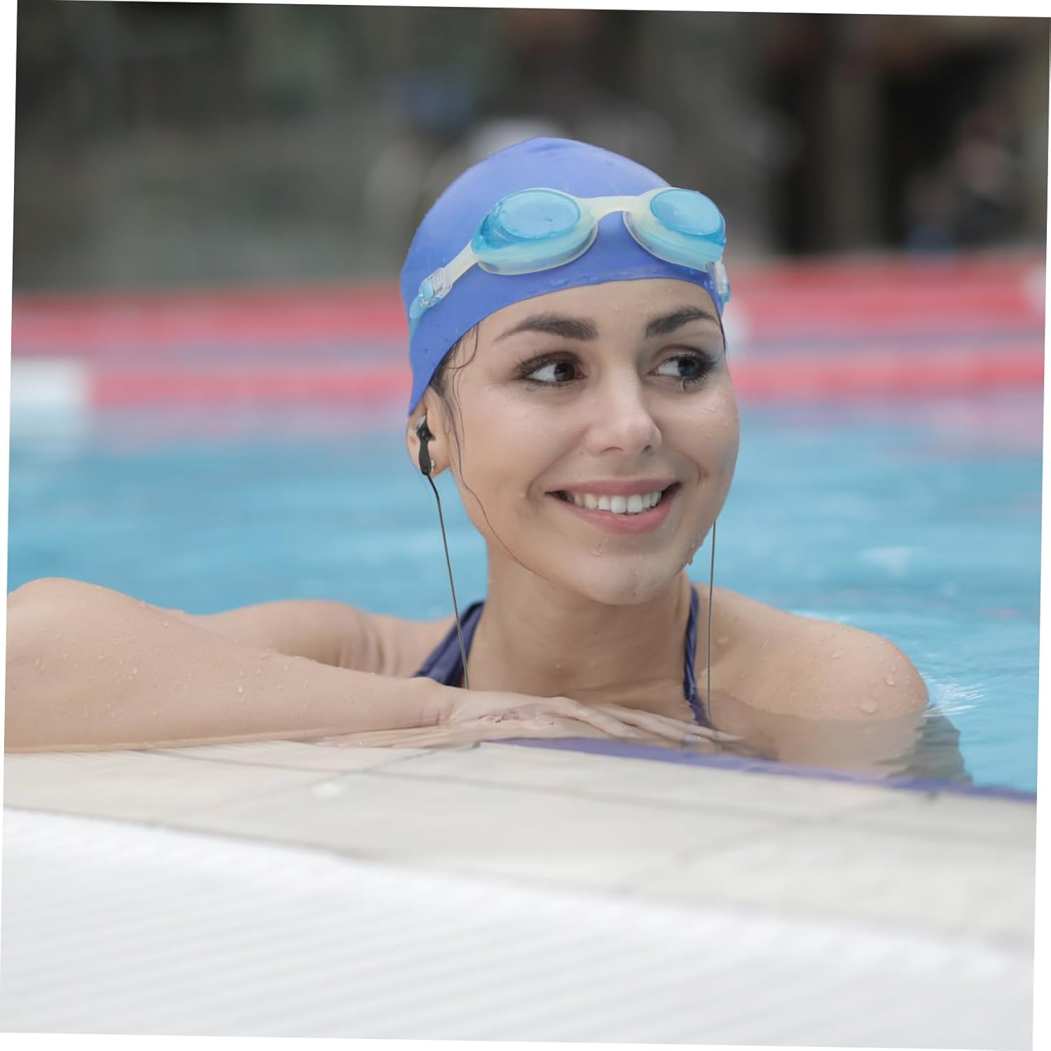 Sewroro Waterproof Mp3 Earphones 2Pcs In-Ear Earplug Earphones 3.5Mm Jack for Swimming and Diving Suitable for Underwater Sports White and Black