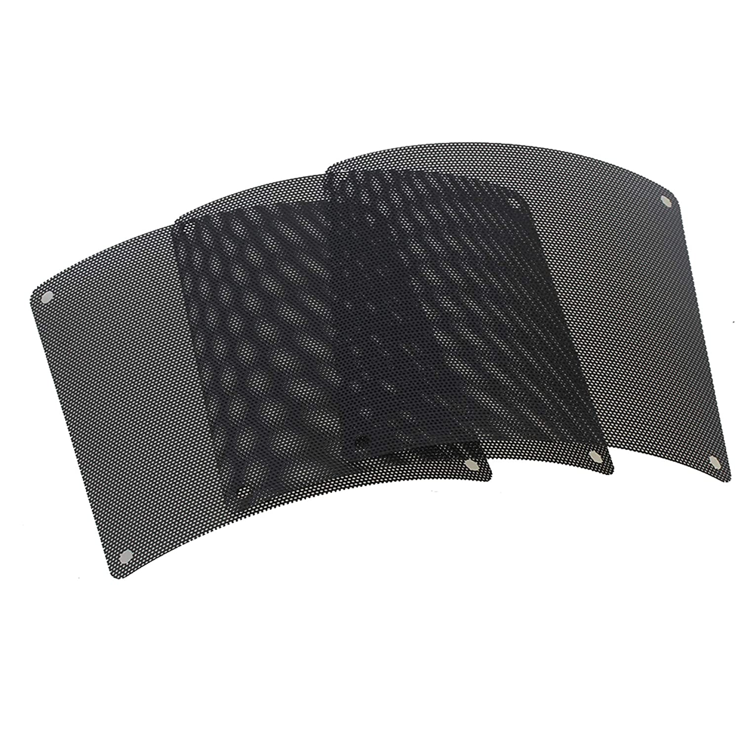 BQLZR 140Mm PVC Black PC Cooler Fan Filter Case Cover Computer Mesh Pack of 10