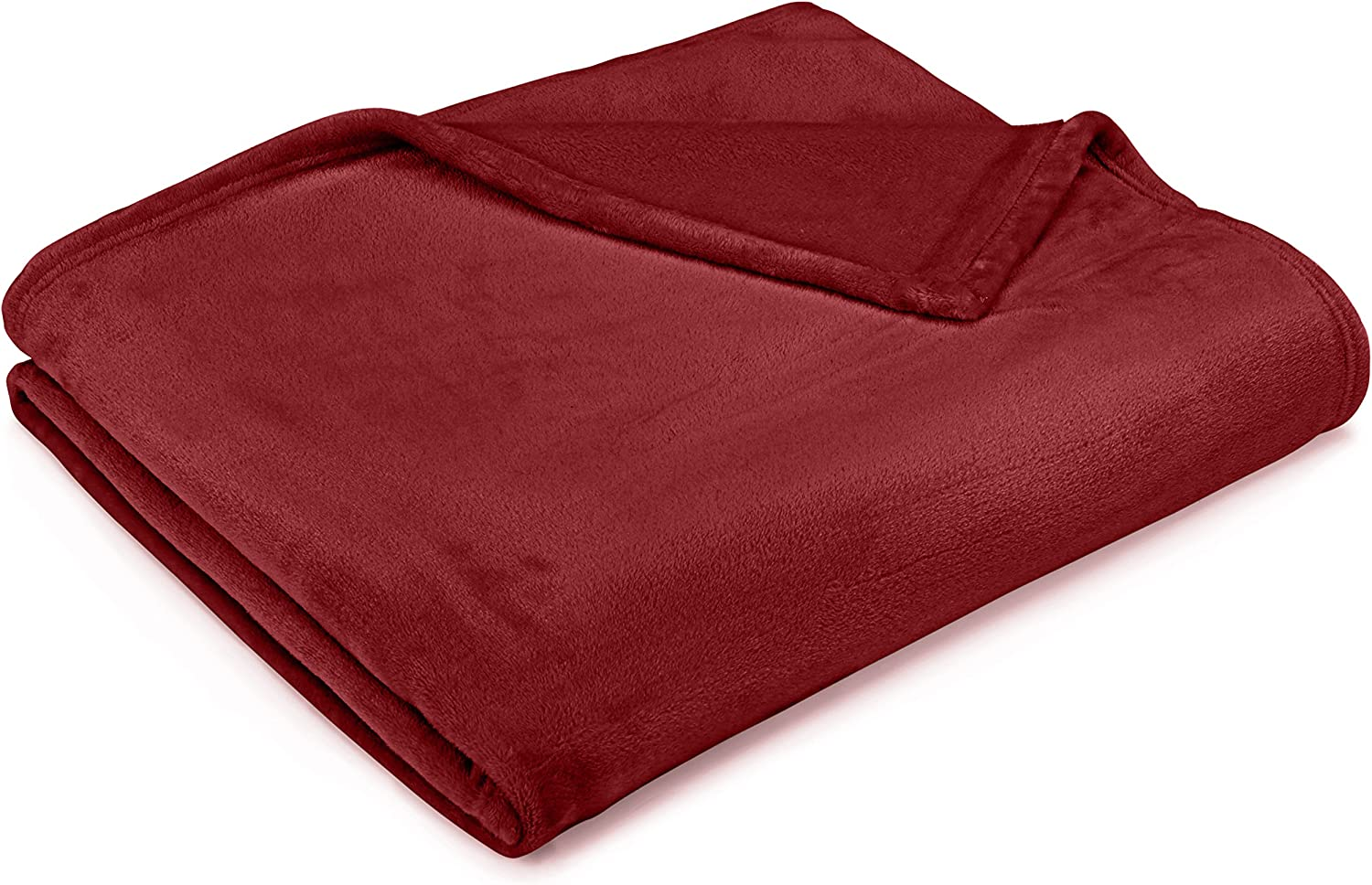 Amazon Basics Velvet Plush Blanket, Single - Sand