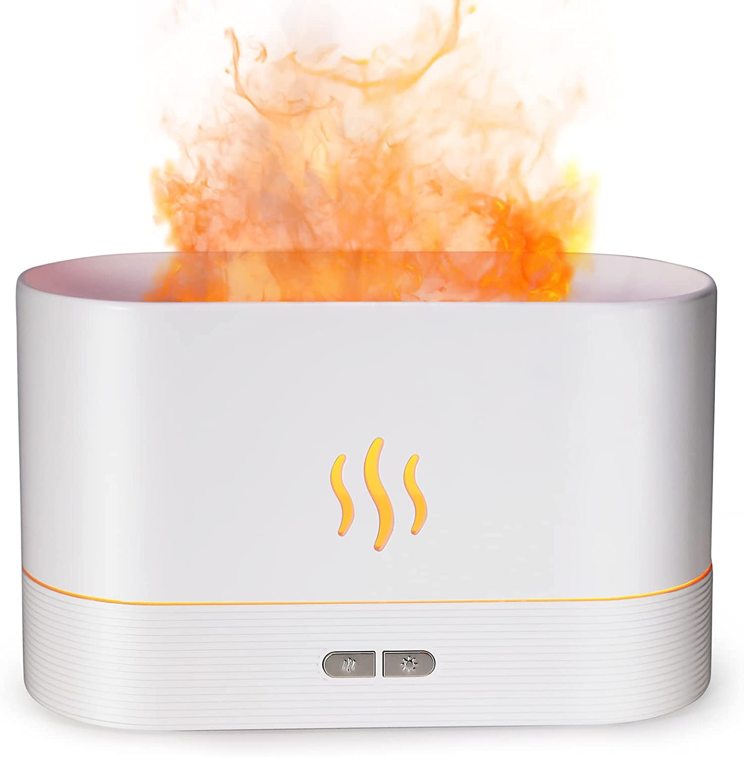 Depulat Flame Air Diffuser Humidifier,Portable-Noiseless Aroma Diffuser for Home,Office or Yoga Essential Oil Diffuser with No-Water Auto-Off Protection(Black) image number 5