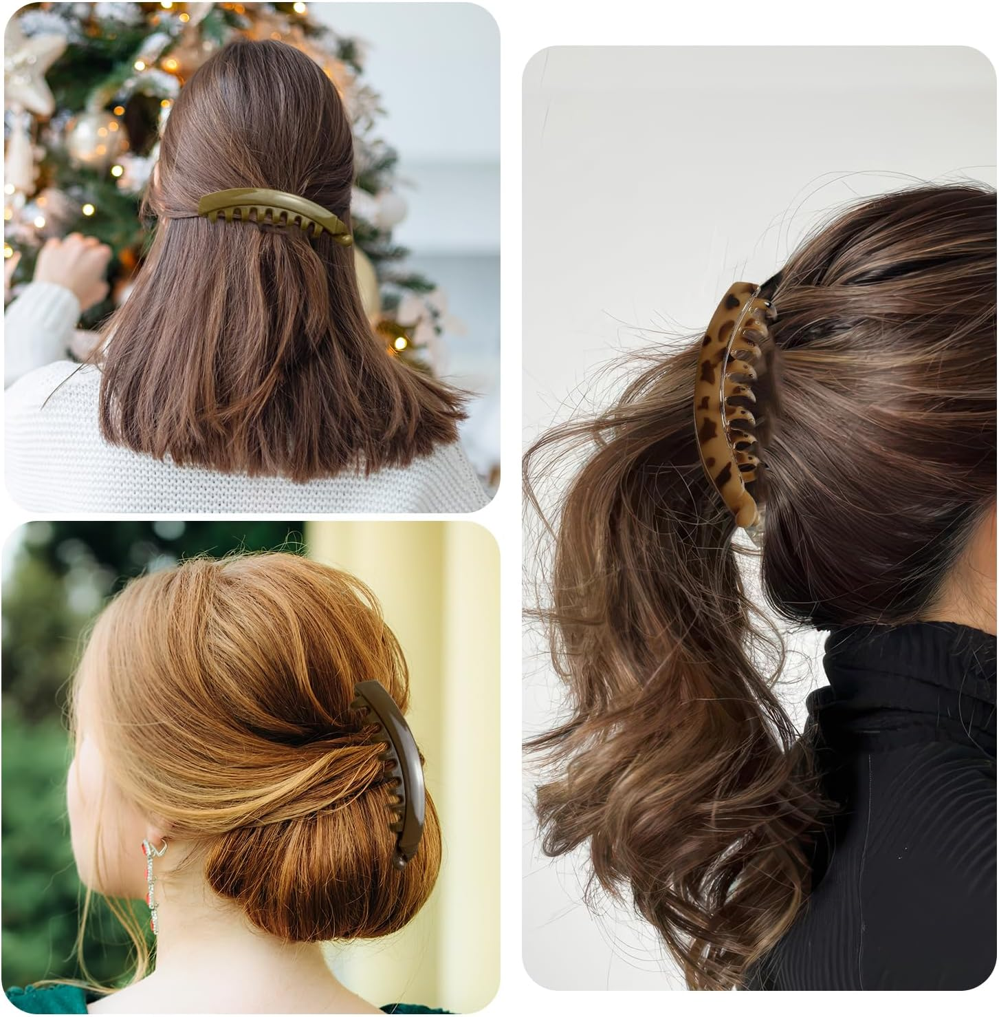 GIKPAX 6 Large Banana Hair Clips, Banana Clip with Strong Hold, 5 Inches, Hair Clips for Thick Hair, French Hair Accessory for Girls and Women image number 2