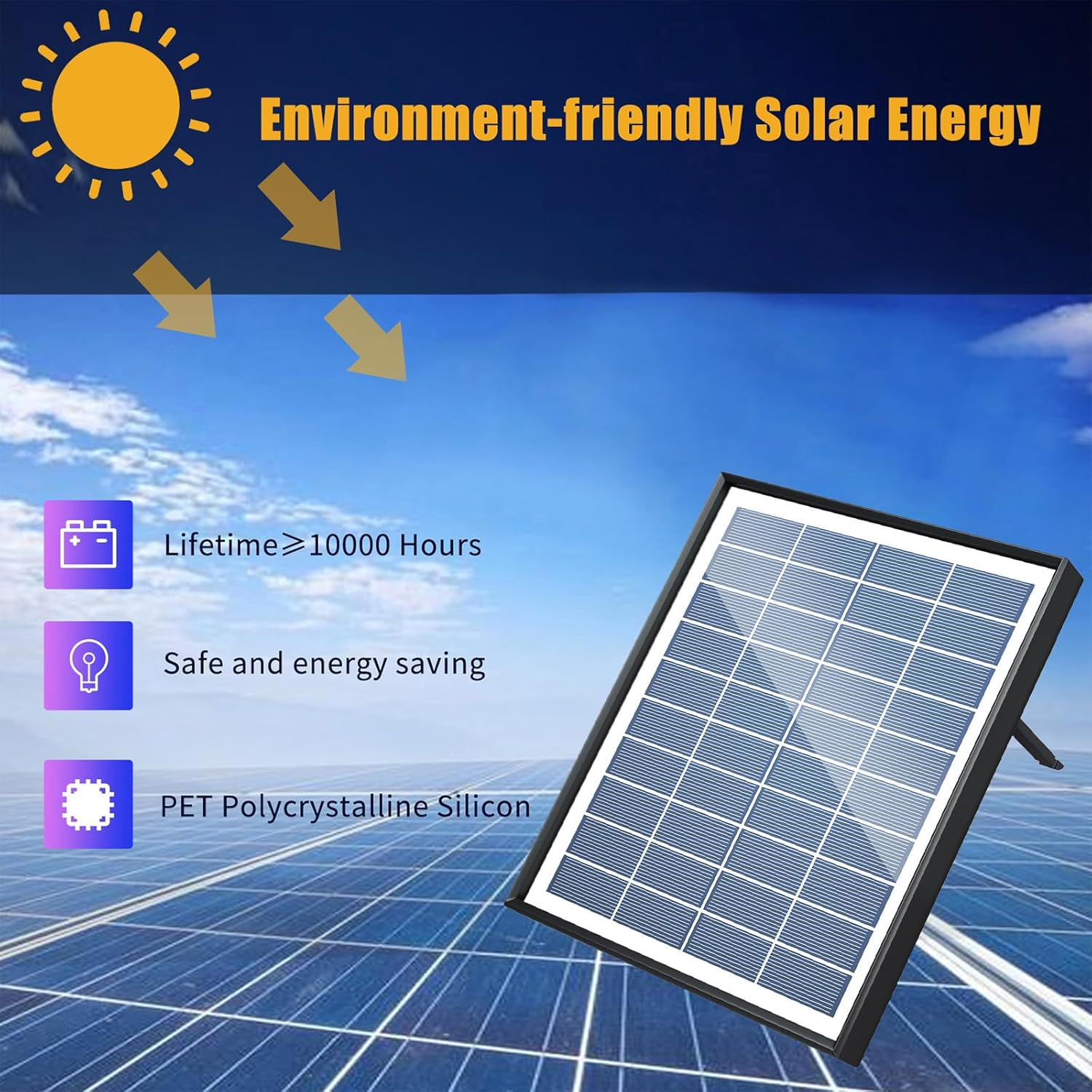 6.5W Solar Fountain Pump 200L/H Flow E Small Pond Pump Dc Brus Solar Powered Fountain Pump with 8 Nozzles 6 Modes for Bird Bath/Pond/Garden/Backyard/Landscape Black image number 6