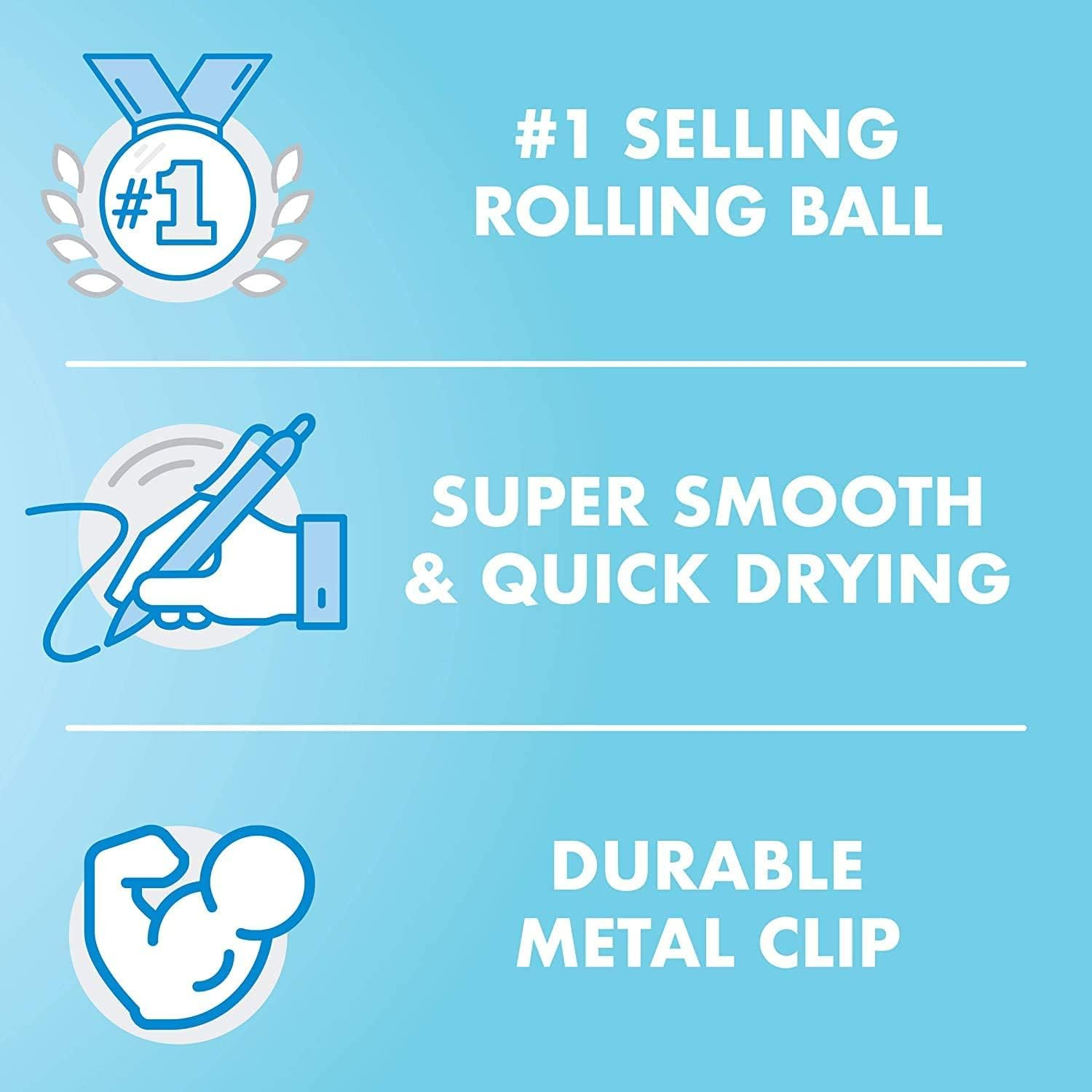 Pilot V5 Hi-Tecpoint Extra Fine Rollerball Pen 0.5Mm Nib Tip, Business Colour Black Blue Red image number 2