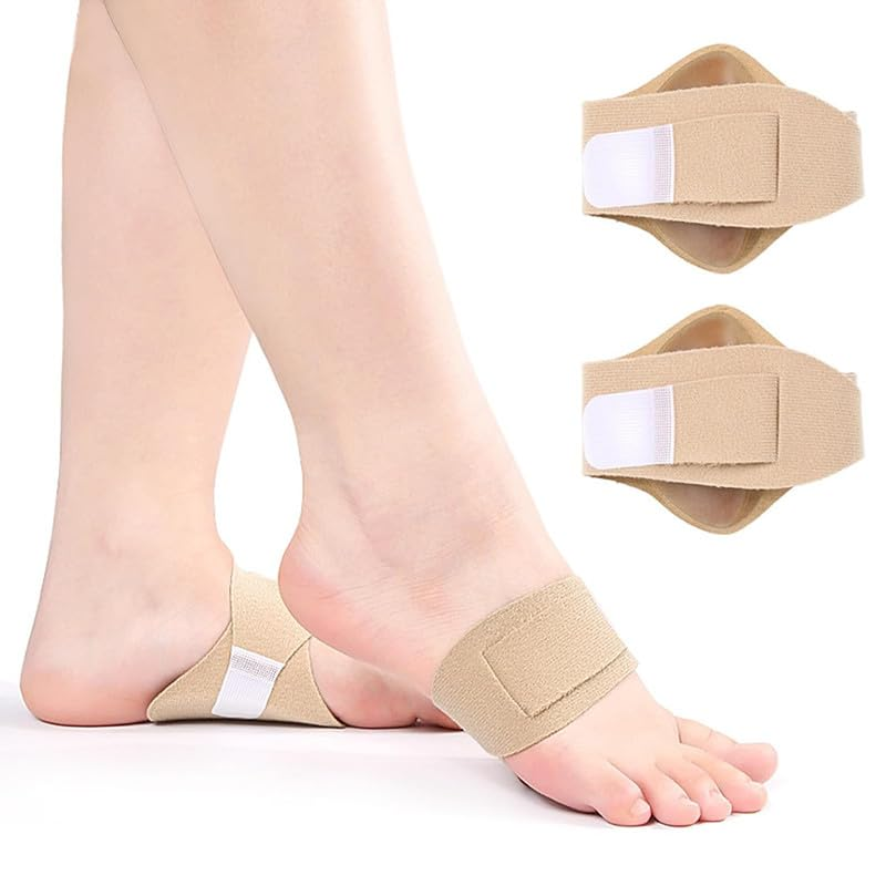 Arch Support Compression Bands, 2Pairs Arch Support Sleeve,Non-Slip Unisex Arch Sleeves,Compression Arch Support Sleeve Arch Support Plantar Fasciitis Relief Braces Sleeves for Foot Care