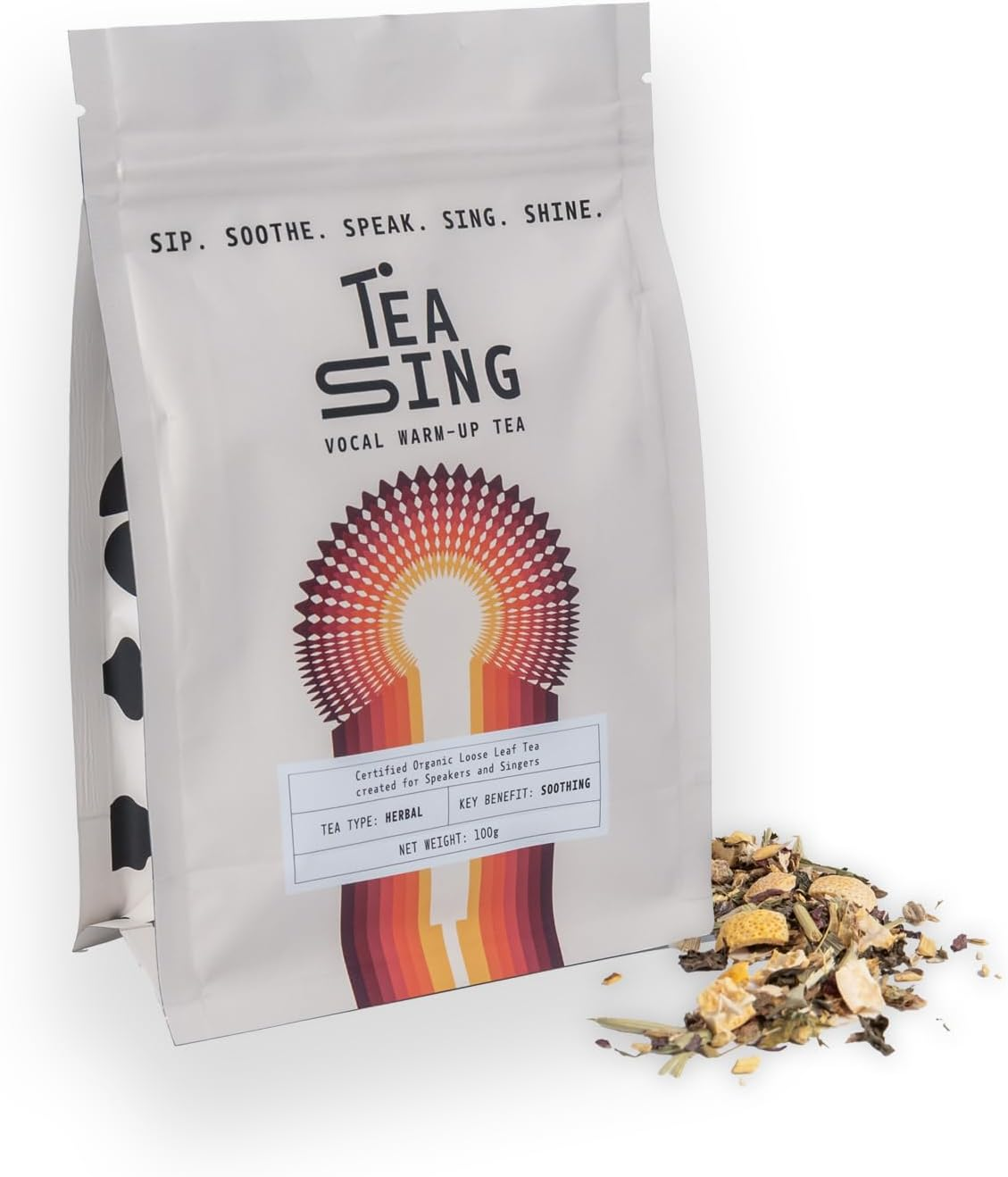 Tea-Sing Vocal Warm-Up Tea - Herbal Loose-Leaf Tea Blend for Singers, Speakers, and Performers - 100G