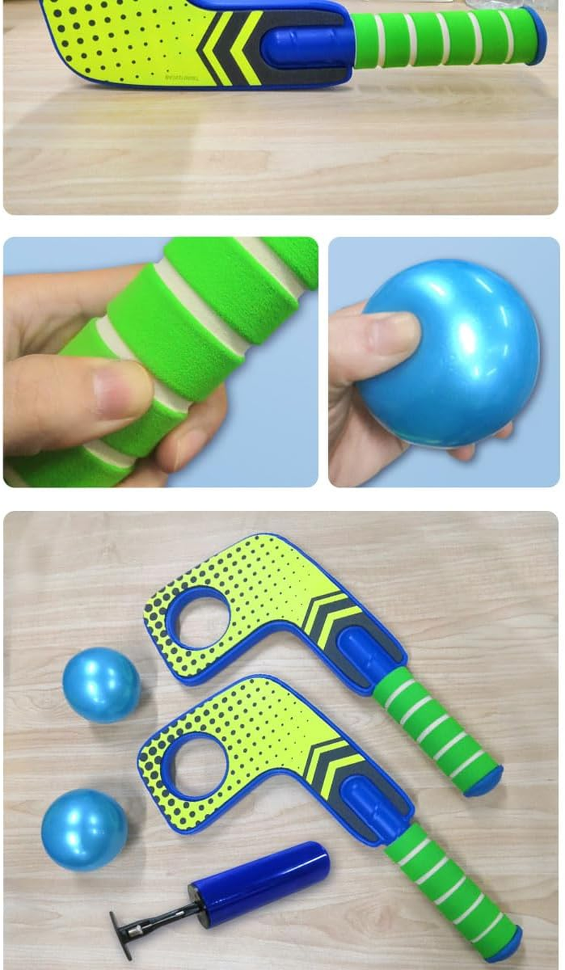 COMANSI Aqua Water Feature Includes 1 Inflatable Ball + 2 Hockey Sticks with Needle Easy and Safe to Use Indoor and Outdoor image number 2