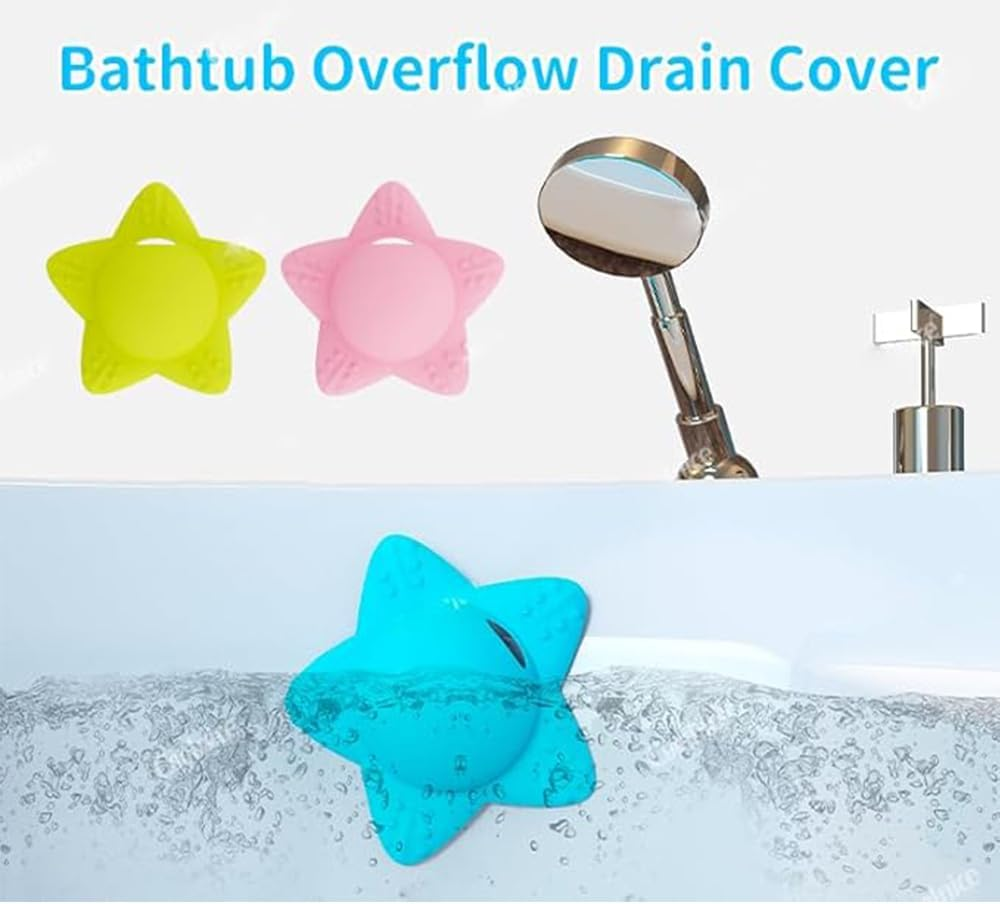 1 Pcs Bathtub Overflow Drain Cover, Bathtub Drain Cover, Silicone Bathtub Overflow, Suction Cup,Bathroom Spa Accessories (Green)