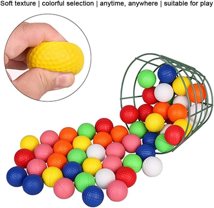 12 Pcs Foam Golf Practice Balls,Mini Golf Stress Ball,Golf Squeeze Balls Colorful Golf Foam Balls, Solid Rubber Golf Training Balls,Soft Foam Golf Balls for Indoor or Outdoor Backyard