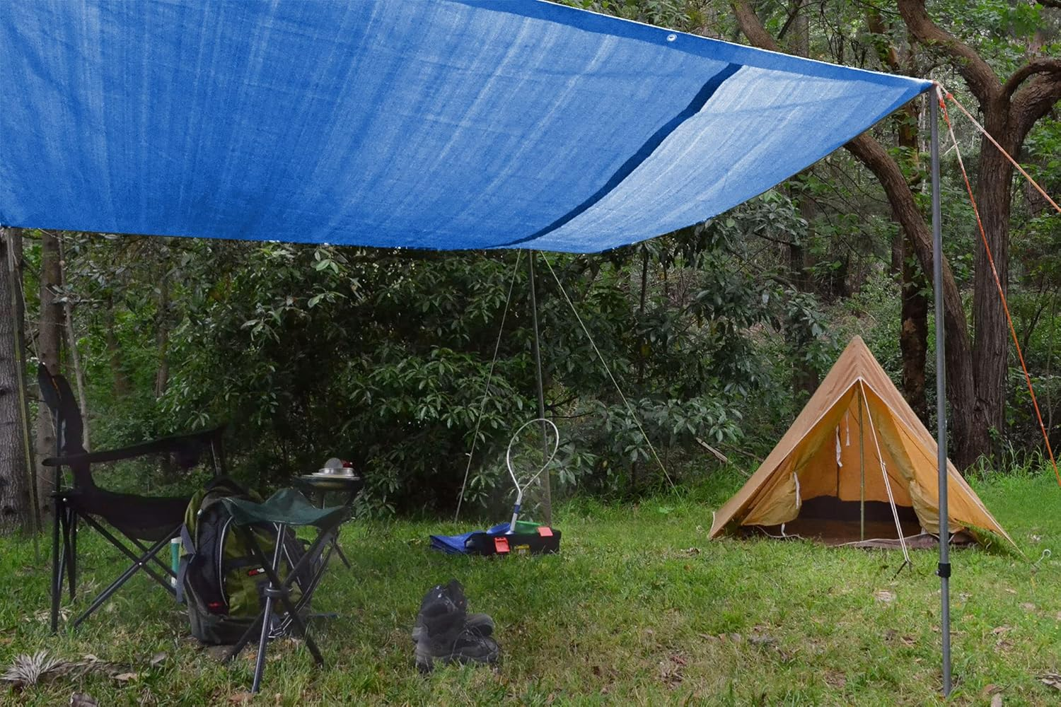 Polytuf Medium Duty Tarpaulin, Waterproof and Mildew Resistant, UV Resistant, High-Density Woven Polyethylene - Tarp Cover for Outdoor, Roof, Camping and More - with Grommets, 1.2 X 1.8M image number 5