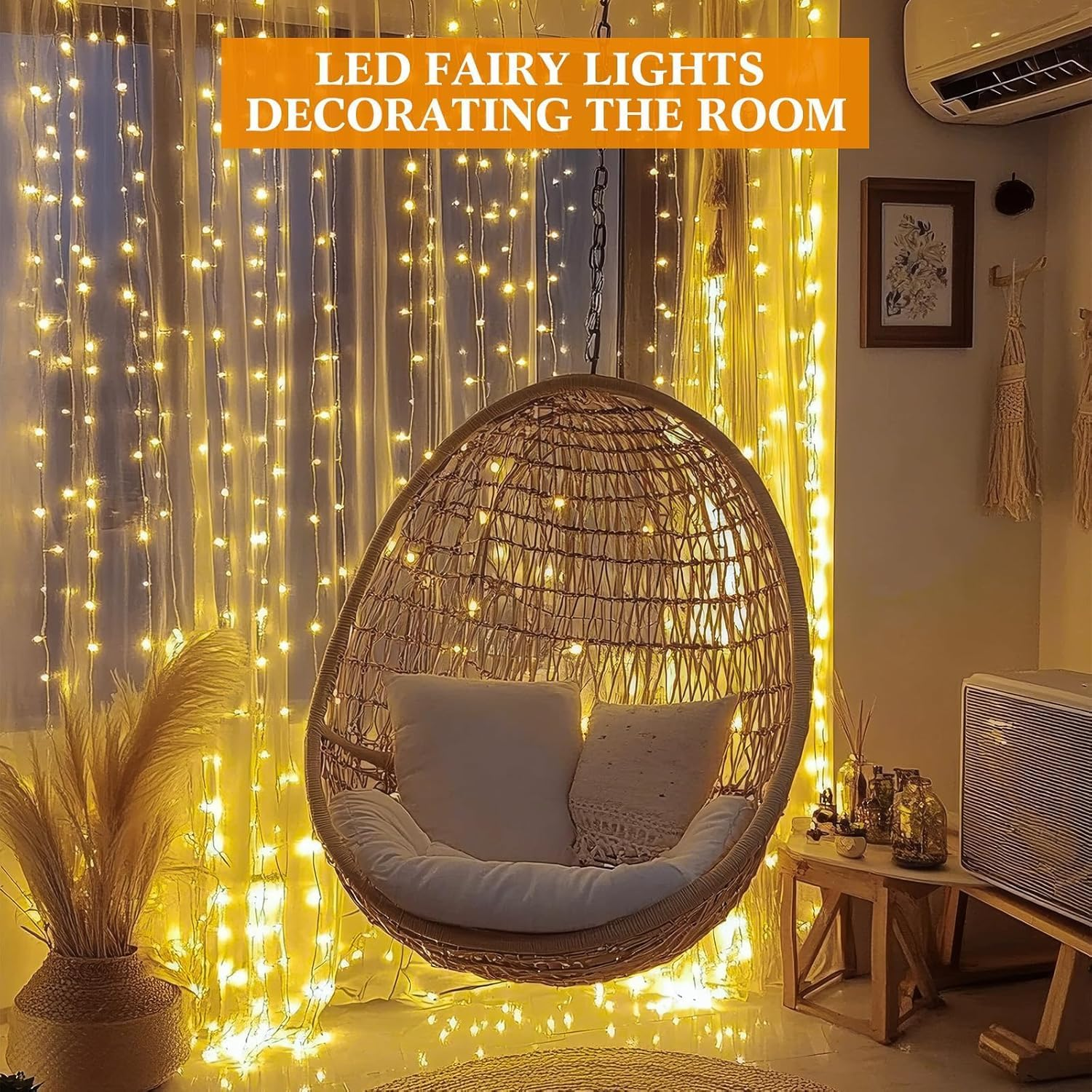 4 Pack Fairy LED String Light USB Powered Operated, 2M/20 LED USB Powered String Light, Indoor Outdoor String Lights for Xmas Tree,Wedding, Halloween, Party, Garden Decoration(Warm White) image number 4