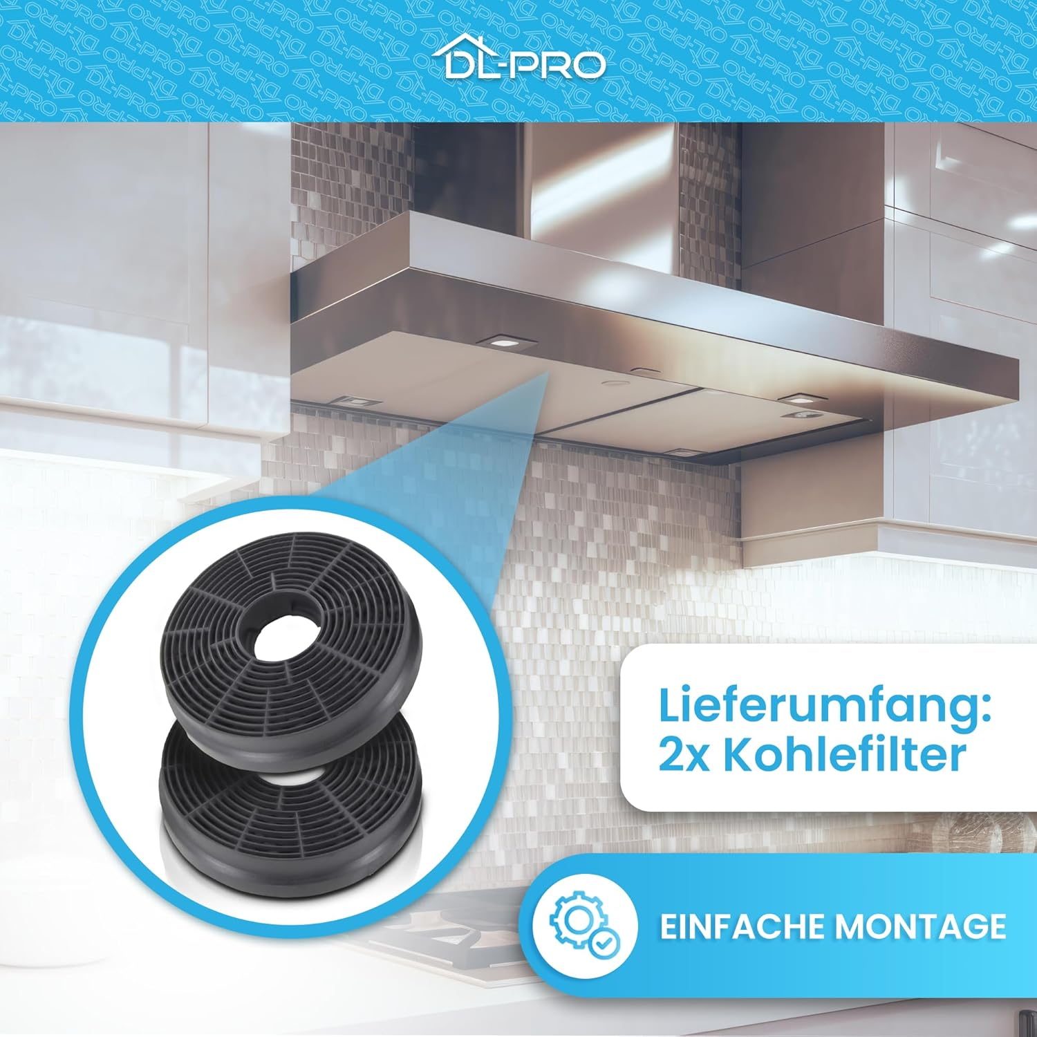 Dl-Pro 2 X Carbon Filter Activated Carbon Filter for Respekta MIZ0058 MIZ 0058 PKM CF130 Candy 49040890 35602288 Cooker Hood