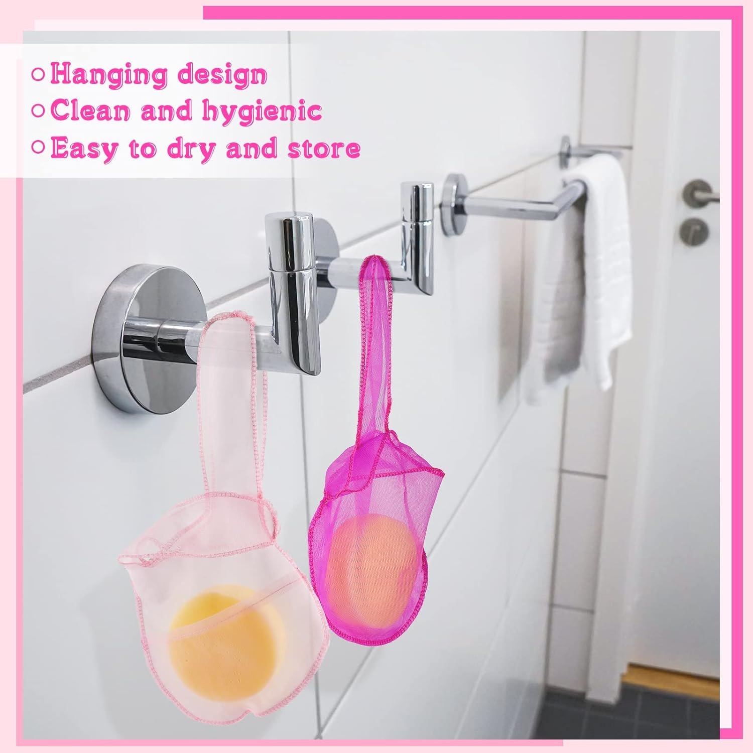 Nuanchu 4 Pcs Shampoo Bar Conditioner Bag Shampoo Bar Mesh Soap Bags for Exfoliating Soap Saver Pouch Bottle Free image number 1