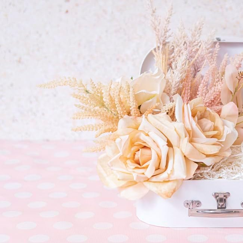 Minnie Me&reg; Medium White Suitcase Gift Box Silver Handle, Toy Storage, Hamper Gifts Wrapping DIY Gifts, Kids Treasure Box Baby Keepsake 25X17.5X8.8Cm image number 2