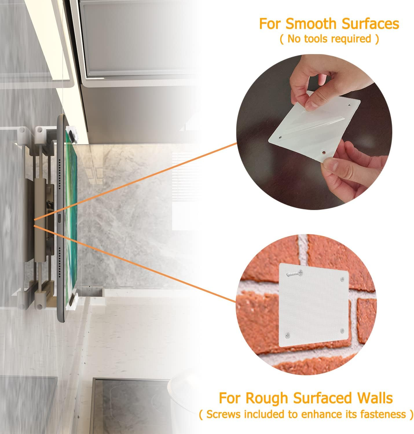 Tissue Box Holder, TFY Kitchen Wall Mount Compatible with Facial Tissues and Other Napkin Paper Boxes (White) - White image number 2