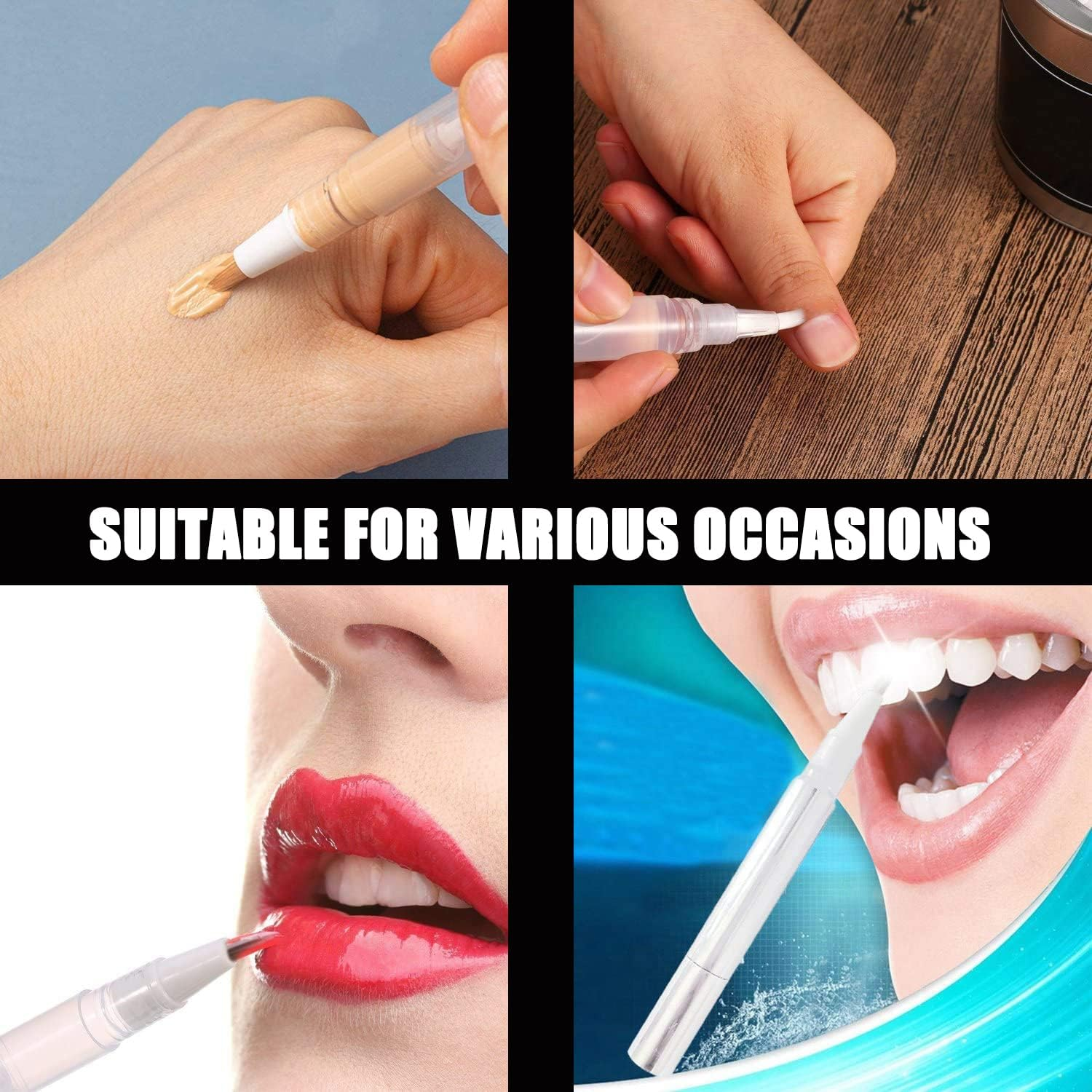 6Pcs 3 Ml Transparent Twist Pen,Transparent Twist Pen Empty Nail Oil Pen Brush,Empty Nail Oil Pen with Brush Tip,Disposable Nail Twist Pens, Empty Nail Oil Pen,Empty Cuticle Oil Twist Pen Brush image number 2