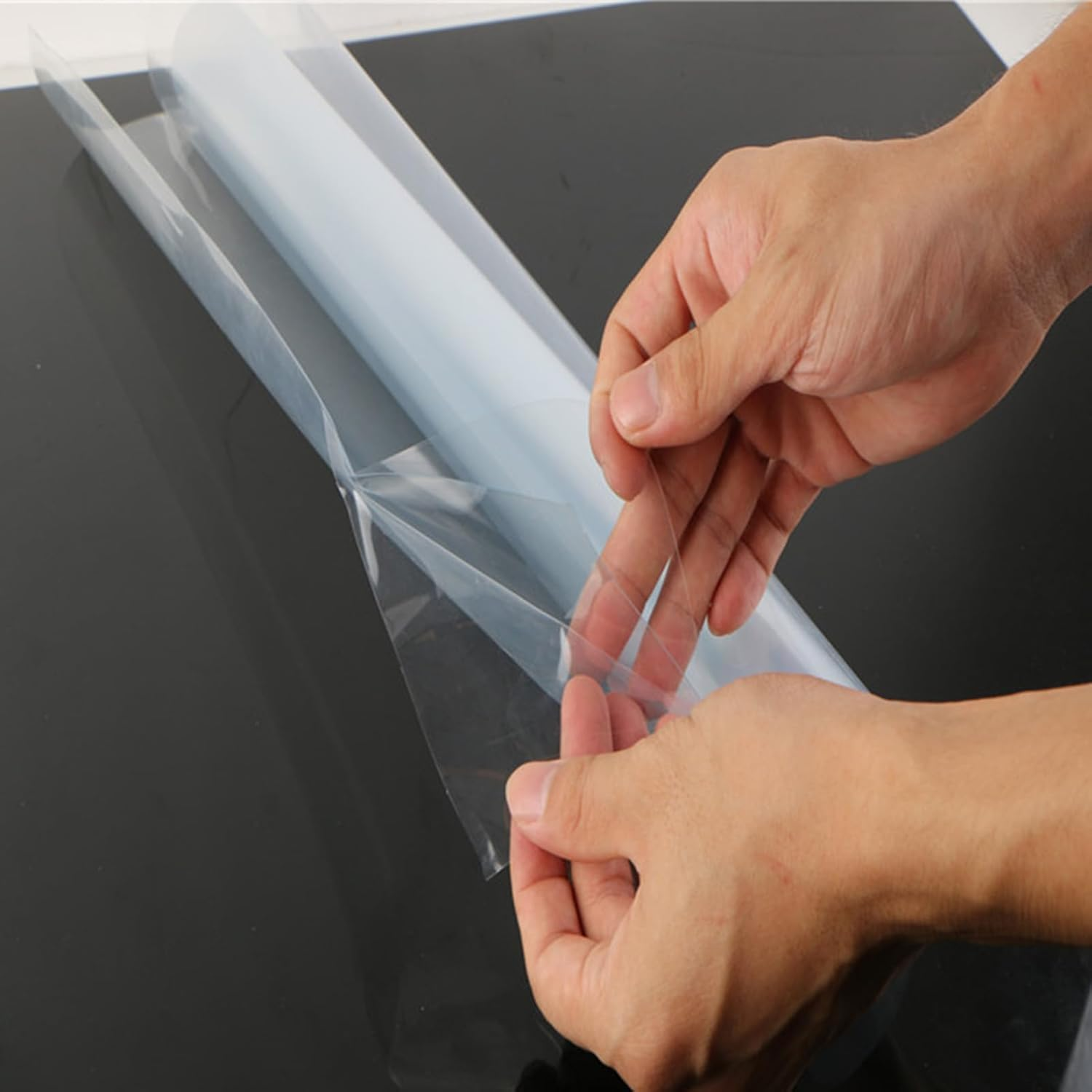 Clear Car Wrap - Non-Yellowing Automotive Protection Film - 19.6X78.7In High-Gloss Anti-Scratch Non-Yellowing Anti-Uv Wrap for Boat RV Exterior Care Vehicle image number 3