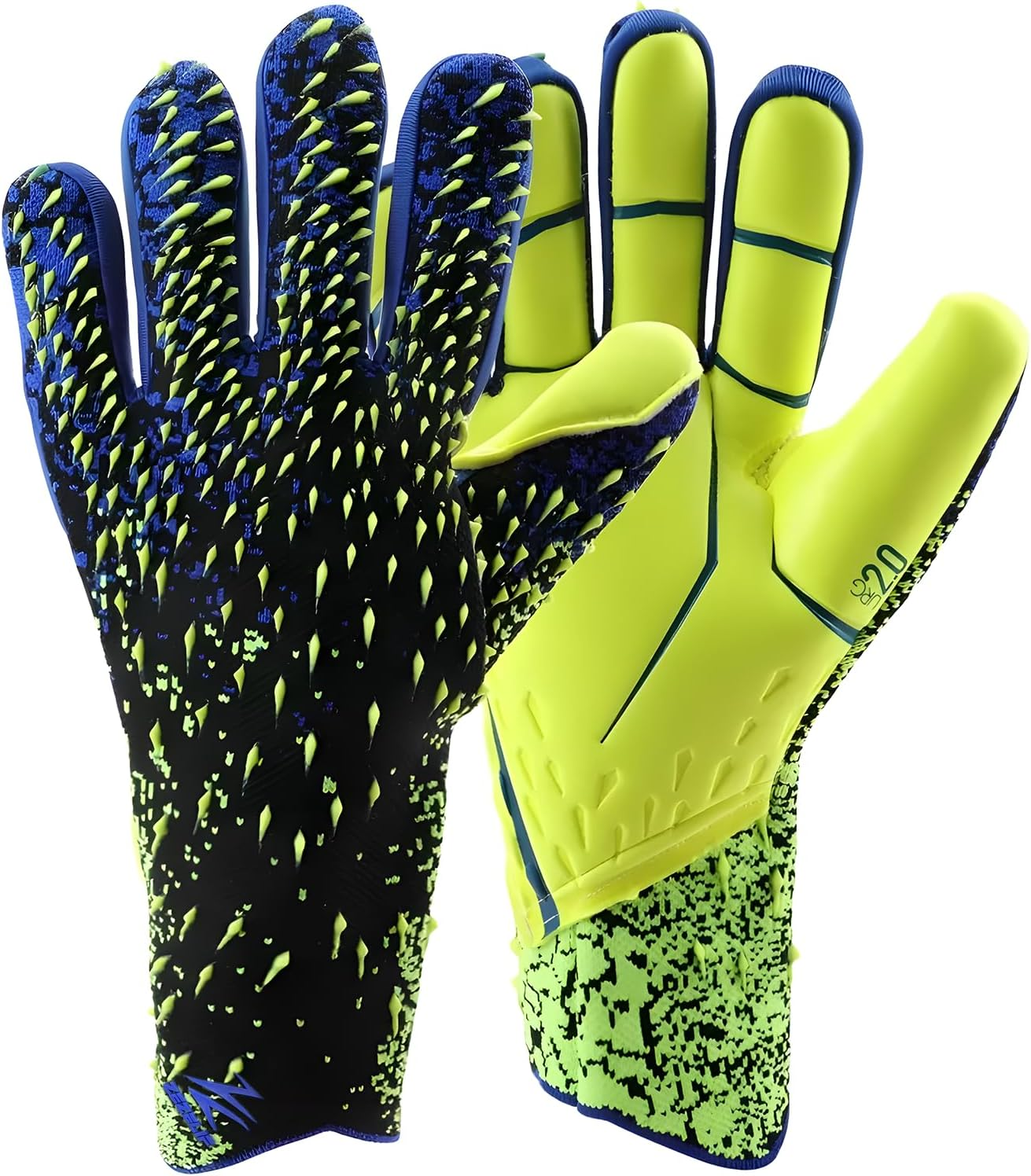Zezelife Football Goalkeeper Gloves, Soccer Goalie Gloves Kids Boys Children Youth Adults, Gloves anti Slip, Full Finger Breathable Mesh Self Adjustable Wrist Sports Soccer Gloves Green image number 5