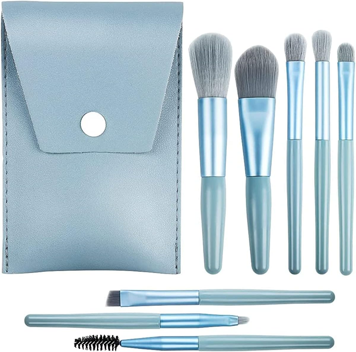 Makeup Brush Set, Mini Make up Brushes for Foundation, Powder, Blush Eyeshadow, Eyelash and Concealer, 8Pcs Makeup Brushes Set Professional for Cosmetics with Makeup Bag image number 5