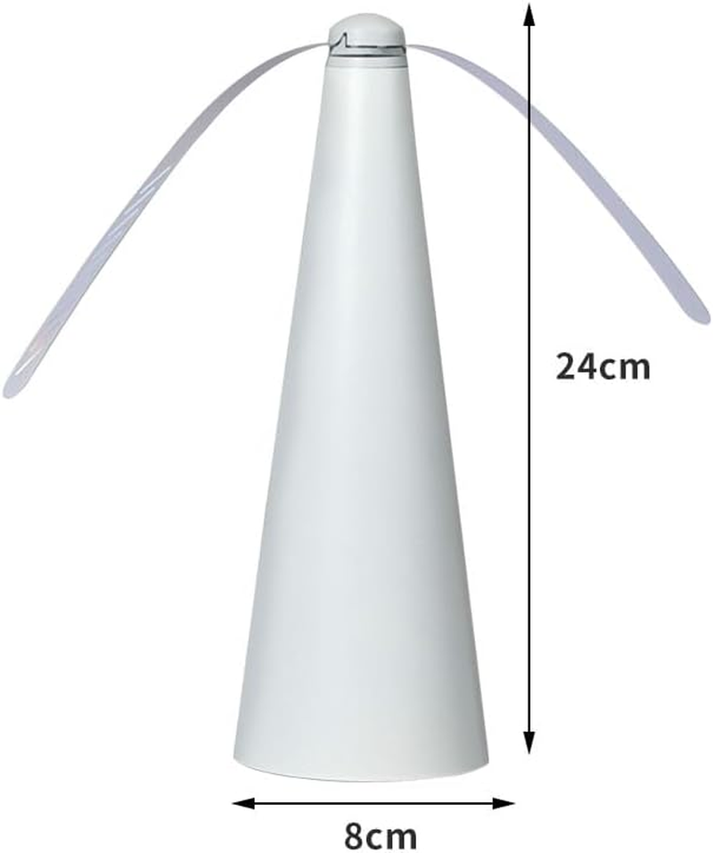 Lambu Fly Free Repellent Fan with Hook Trap Entertaining Chemical Hook Indoor Outdoor Home White,Camping BBQ Food Mosquito Fruit Fly Portable Repeller Fans Safe Insect Killer image number 2
