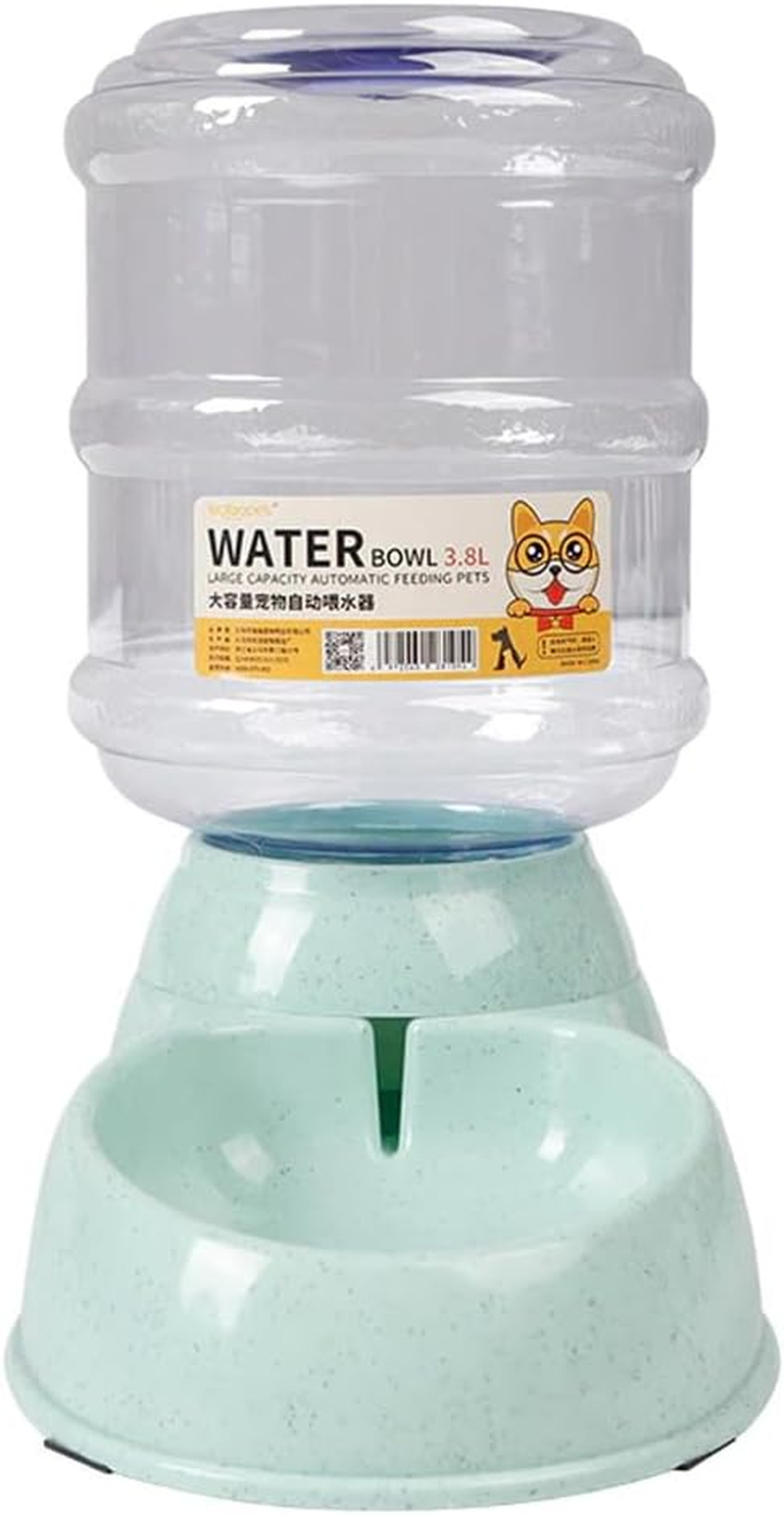 AIMALL Automatic 3.8L Water Feeder Food Pet Dog Cat Puppy Dispenser Feeder Bowl Bottle, Anti-Skid, Easy-Clean Design, Food Grade Material, 12.6X6.69X12.4 In