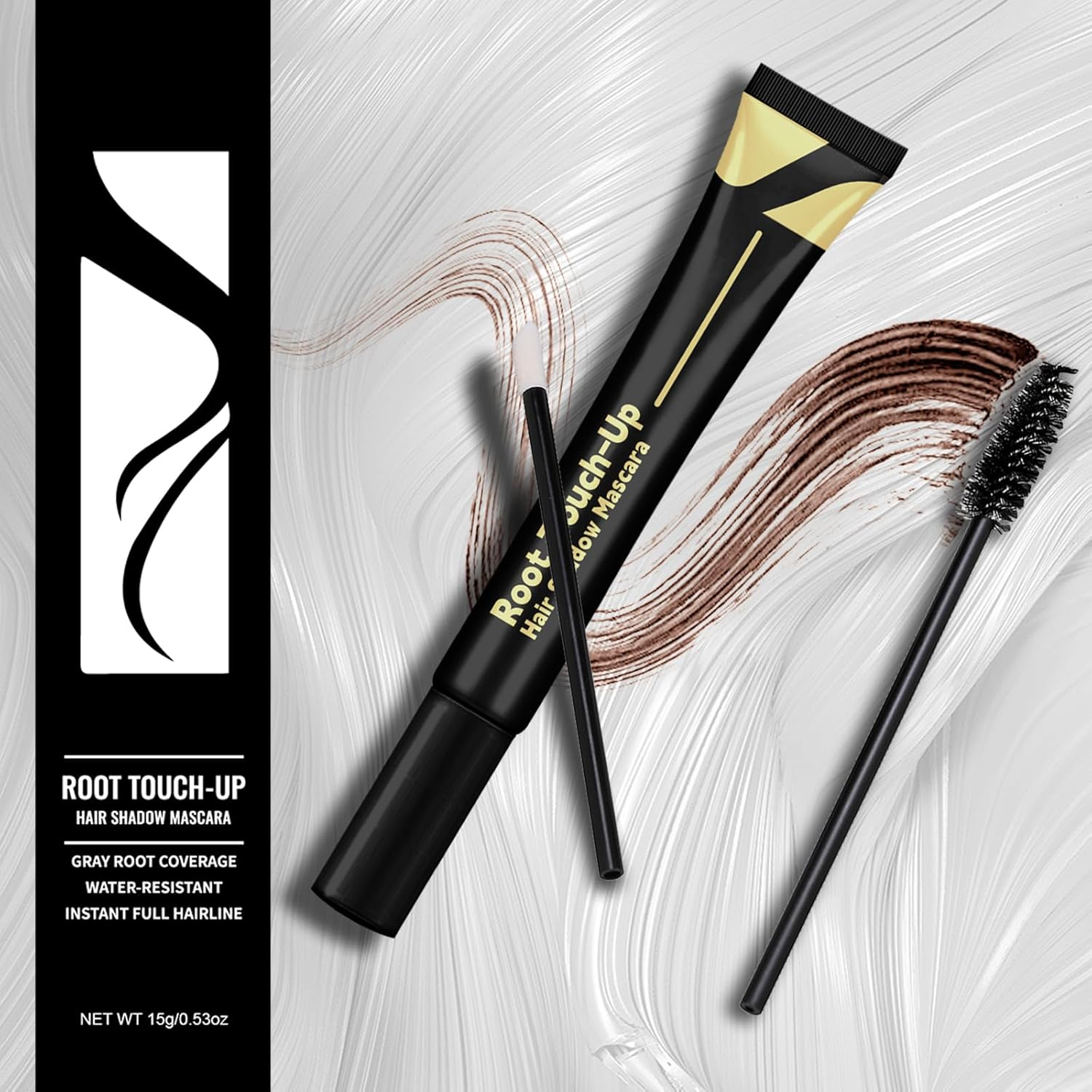 HAIOLORPRO Root Touch up Hair Color Dark Brown, Root Cover up Stick Water-Resistant for Women Scalp Concealer, Hair Touch up for Roots, Gray Hair Cover Up, Hair Mascara for Gray Hairr, 15G/0.53Oz