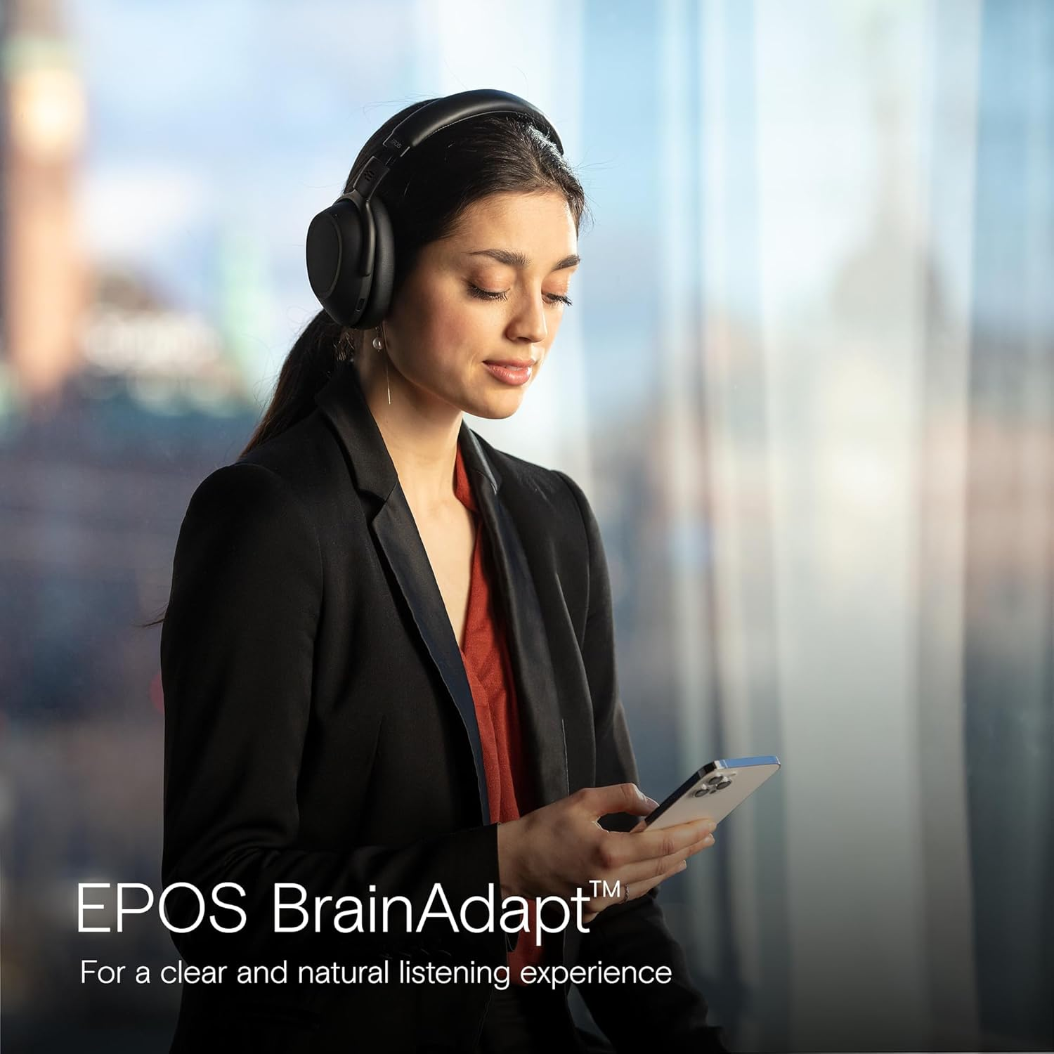 EPOS Adapt 660 USB-C Wireless Bluetooth Headset - Hybrid ANC, UC Certified, Noise Cancellation, 30 Hour Battery, Dual Device Connection, Premium Stereo Sound, Comfortable Over-Ear, Black image number 2