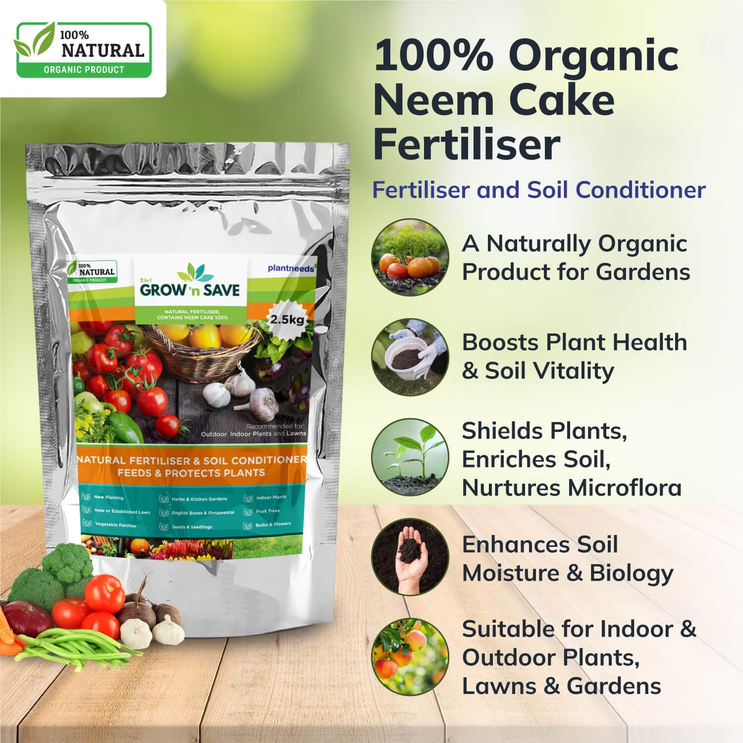 Grow N save 2.5 Kg Pellets - 100% Neem Cake Organic Fertiliser | Garden Fertiliser and Soil Conditioner | Natural Indoor Plant Fertiliser | Slow Release Fertiliser image number 4