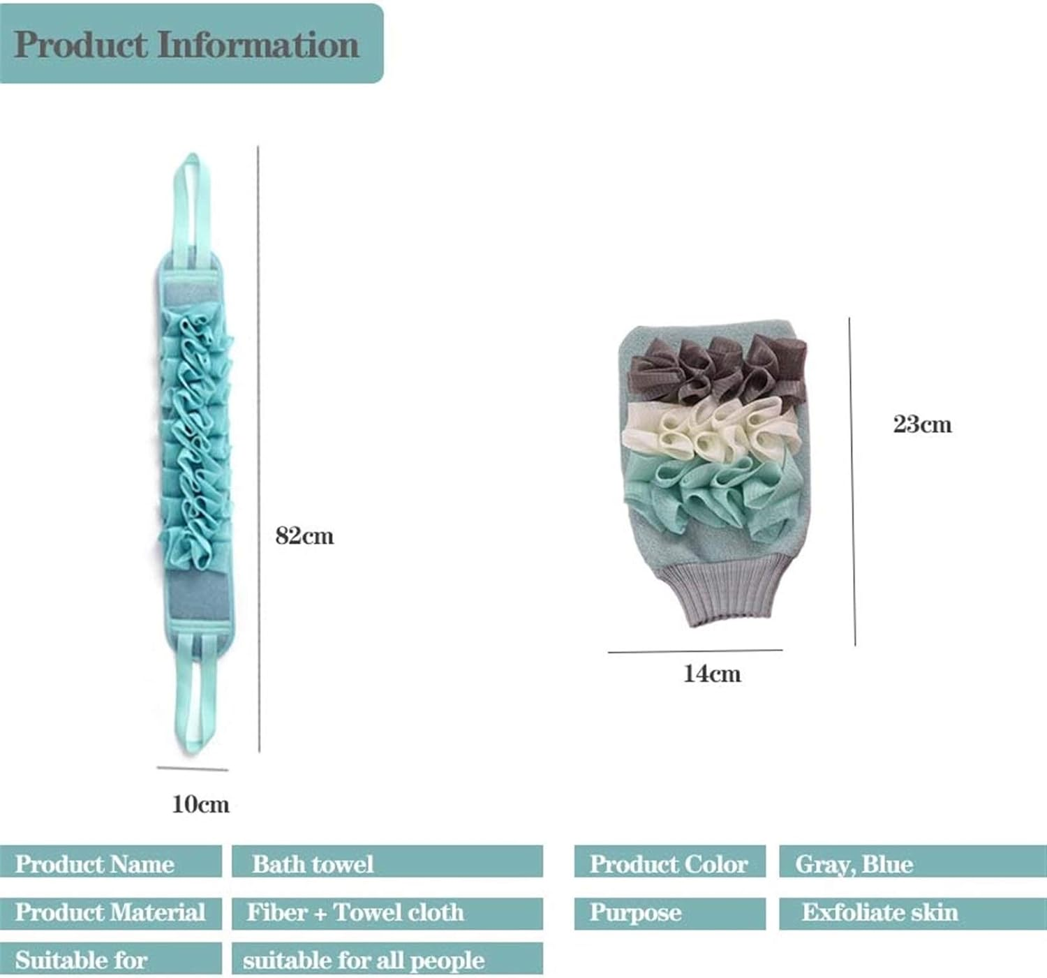 Back Scrubber for Shower Extended Body Scrubber Body Brush 2 in 1 Exfoliating Brush Strong and Sturdy Shower Brush，Rich in Bubbles, Exfoliating, Suitable for Adults and Children(2Pcs) XIAOYU image number 4