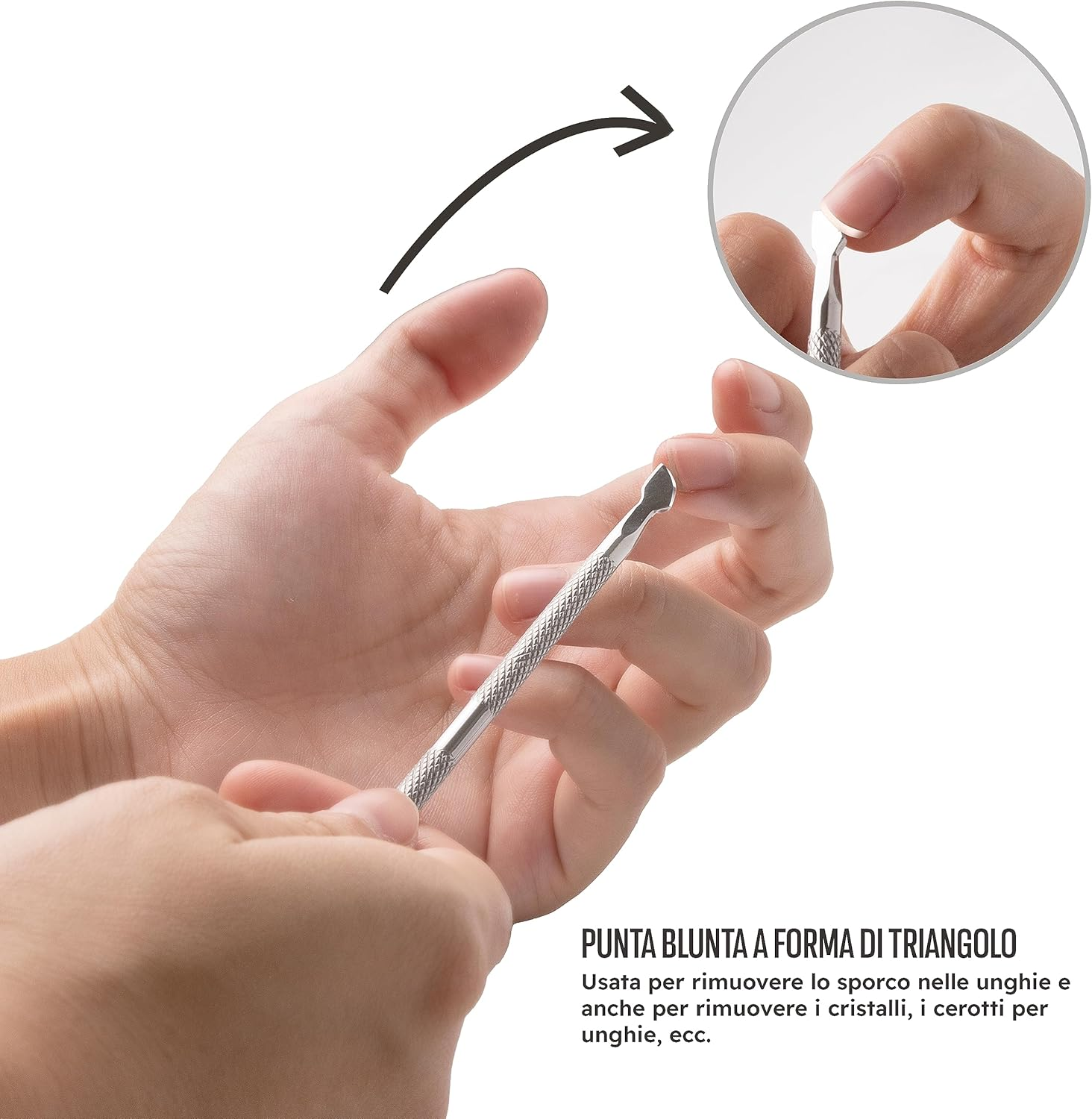 Armiz Cuticle Pusher Stainless Steel Dual Head Nail Scraper for Gel Nails Uv Gel Polish Remover Tool - Cuticle Stick for Fingernails and Toenails image number 6