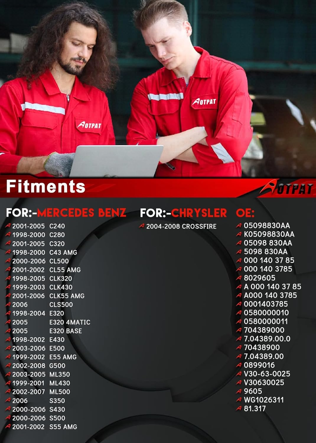 Secondary Air Injection Pump For:-Mercedes Benz C320 2001-2005 C240 C280 E430 E500 G55 ML350 ML430 ML500 S500 AMG 1998 1999 2000 2001 2002 2003 2004 2005 2006 2007 2008, 05098830AA 0001403785 image number 1