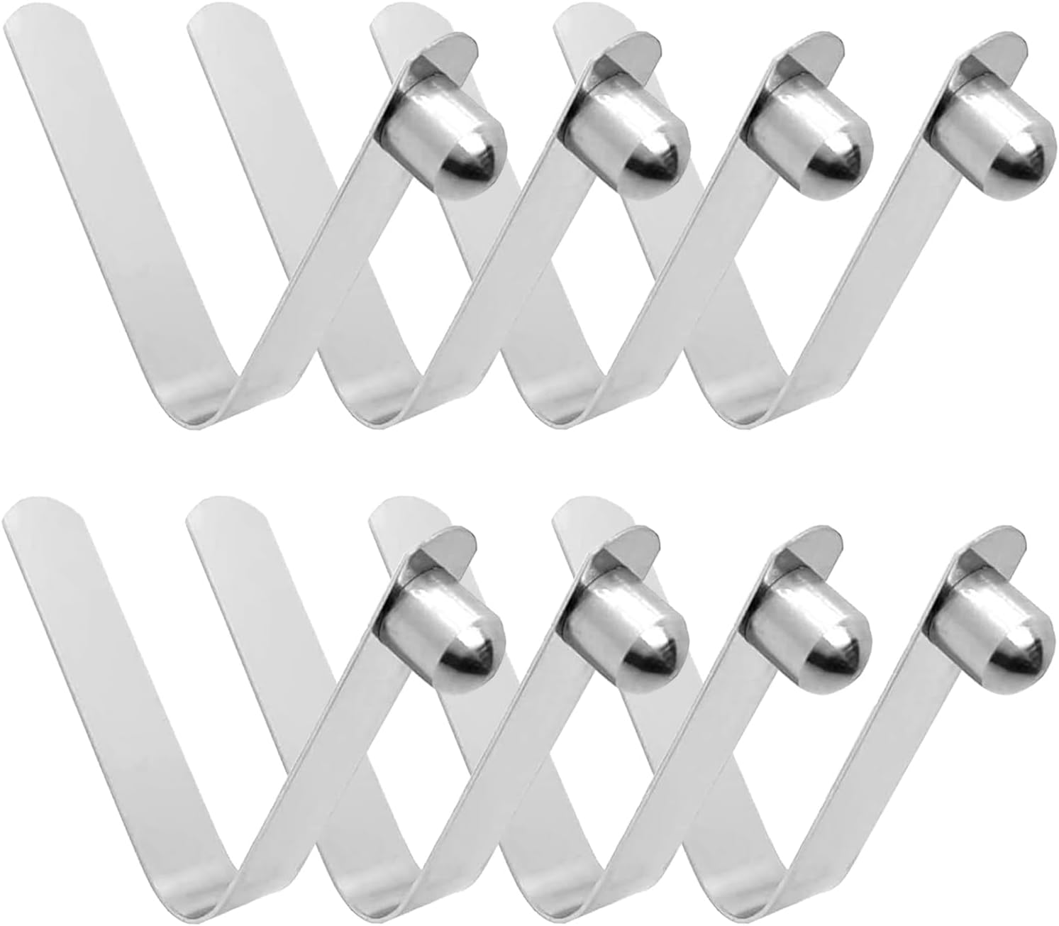 Stainless Kayak Paddle Spring Snaps, 9.5X6Mm Pole Push Button Spring Clips Steel Solid Button Locking Tube Single Pin for Outdoor Camping Awning Tent Pole Replacement Accessories 8 Pack image number 2