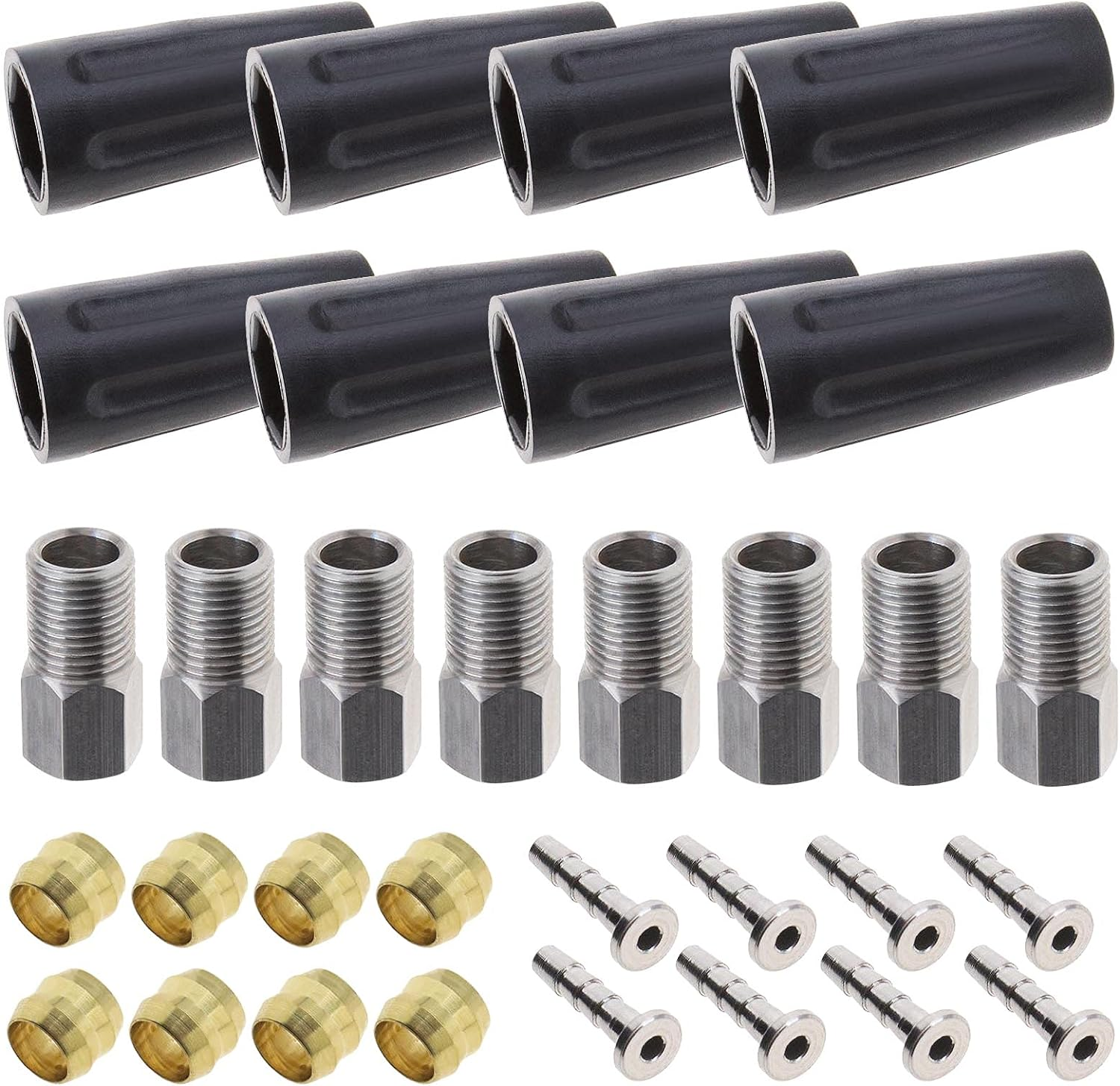 SING F LTD BH59/BH90 Cable Hose Set Olive Connector Insert Connecting Bolt Bleed Kit Hydraulic Brake Hose Olive Inset Repair Kit for Bike Replacement Part image number 4