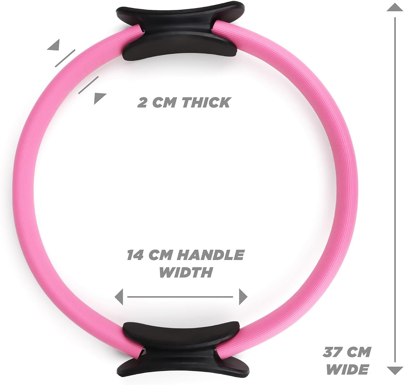 Phoenix Fitness Pilates Ring - Double Handle Exercise Circle Fitness Magic Circle Resistance Ring Dual Grip for Yoga Core Training - 15 Inch - Blue image number 3