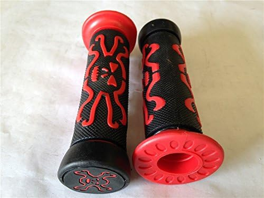 Xkmt-Skull Grips RED QUAD Compatible with KAWASAKI POLARIS SEADOO WATERCRAFT BOMBARDIER JET SKI FOREMAN RECON RINCON Brute Force Prairie ATV BRUIN GRIZZLY KODIAK [B017QV8TBC] image number 2