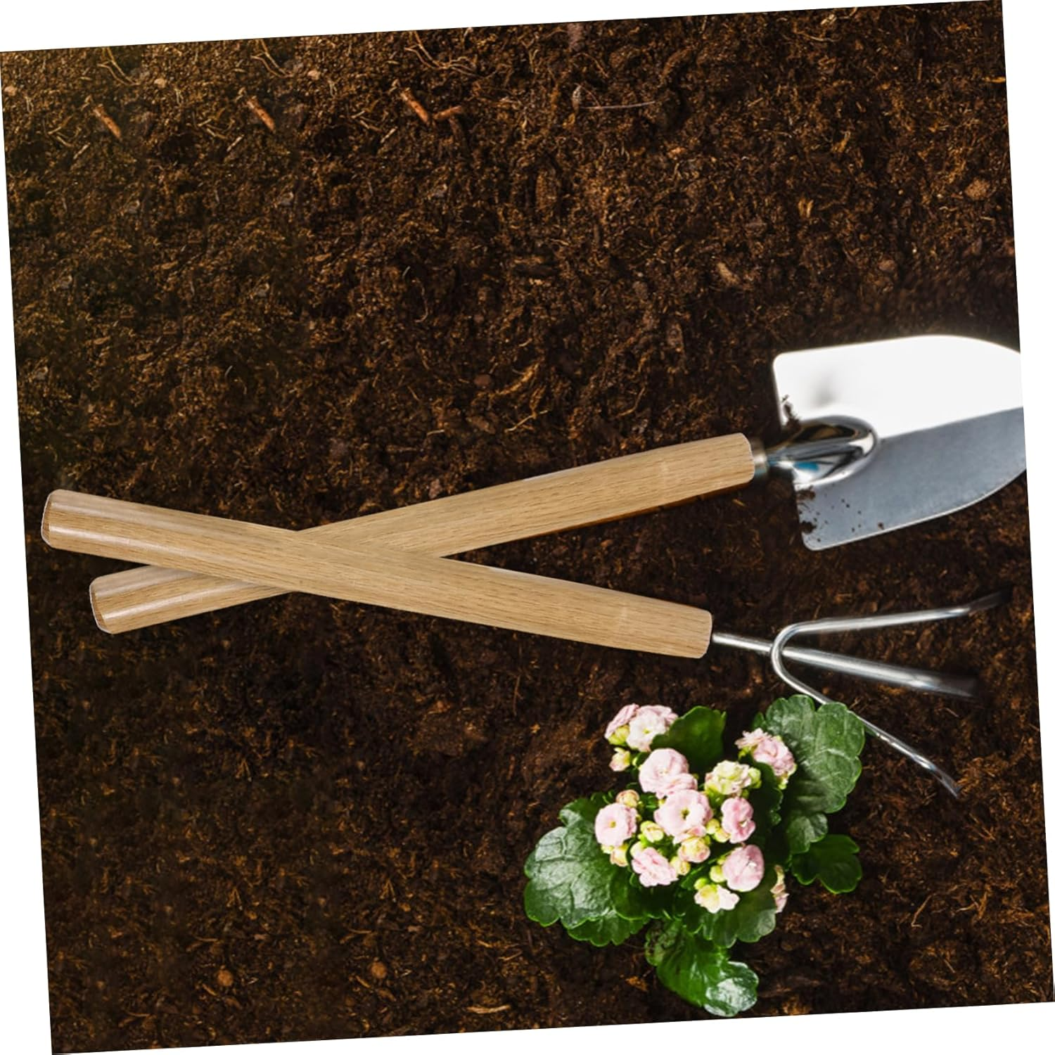 BUGUUYO Heavy Duty Thickened Solid Wood Shovel Handle Agricultural Farm Tool Replacement Handle 38Cm Hardwood for Gardening and Lawn Care image number 3