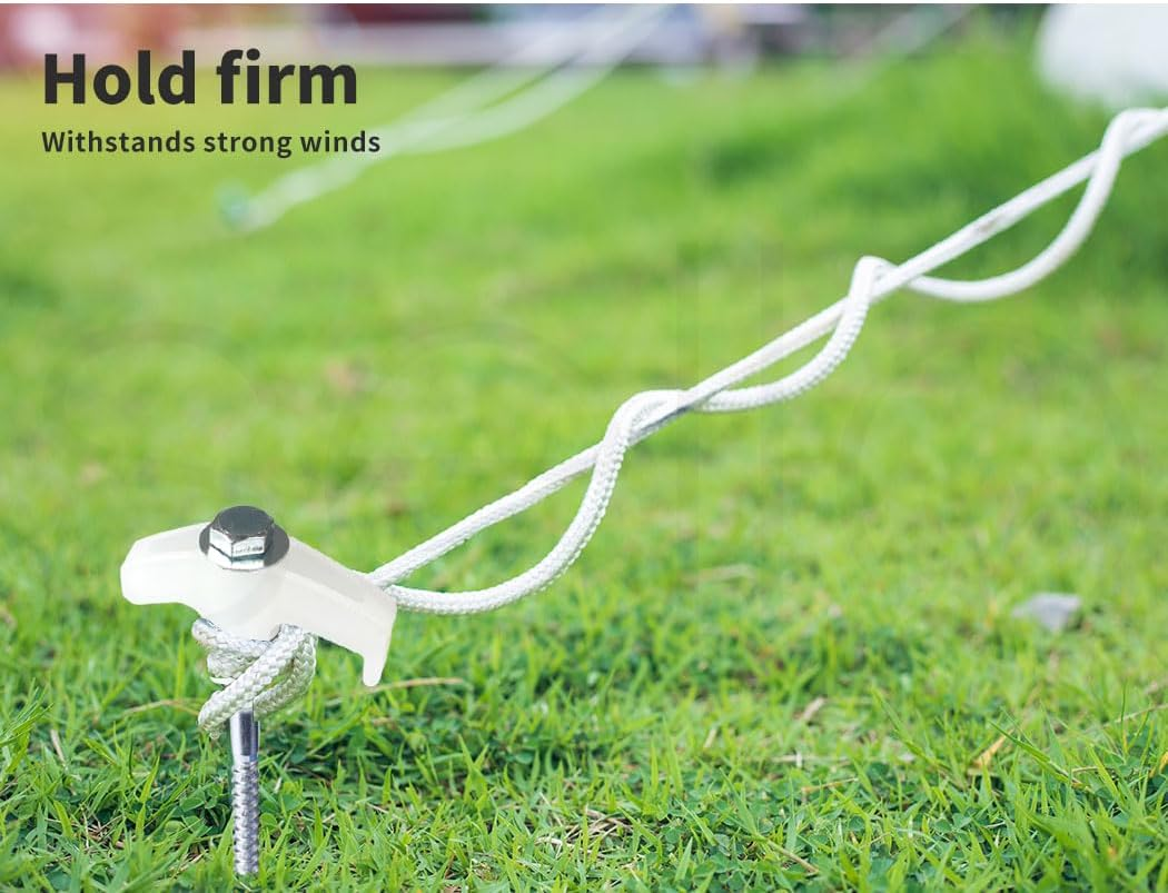 Mountview Tent Pegs Heavy Duty Screw Steel in Ground Camping Outdoor Stakes X15, 15Pcs Tent Stakes with Sotrage Box Case,Adaptor,Peg Puller, Galvanized Steel Tent Pegs for Camping,Garden,Sand,Beach image number 3