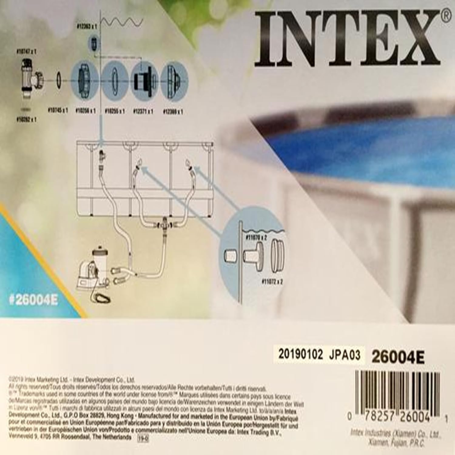 Intex 26004E above Ground Swimming Pool Inlet Air Water Jet Replacement Part Kit; Includes Plunger Valve, Strainer Connector, Strainer Grid, Etc. image number 3