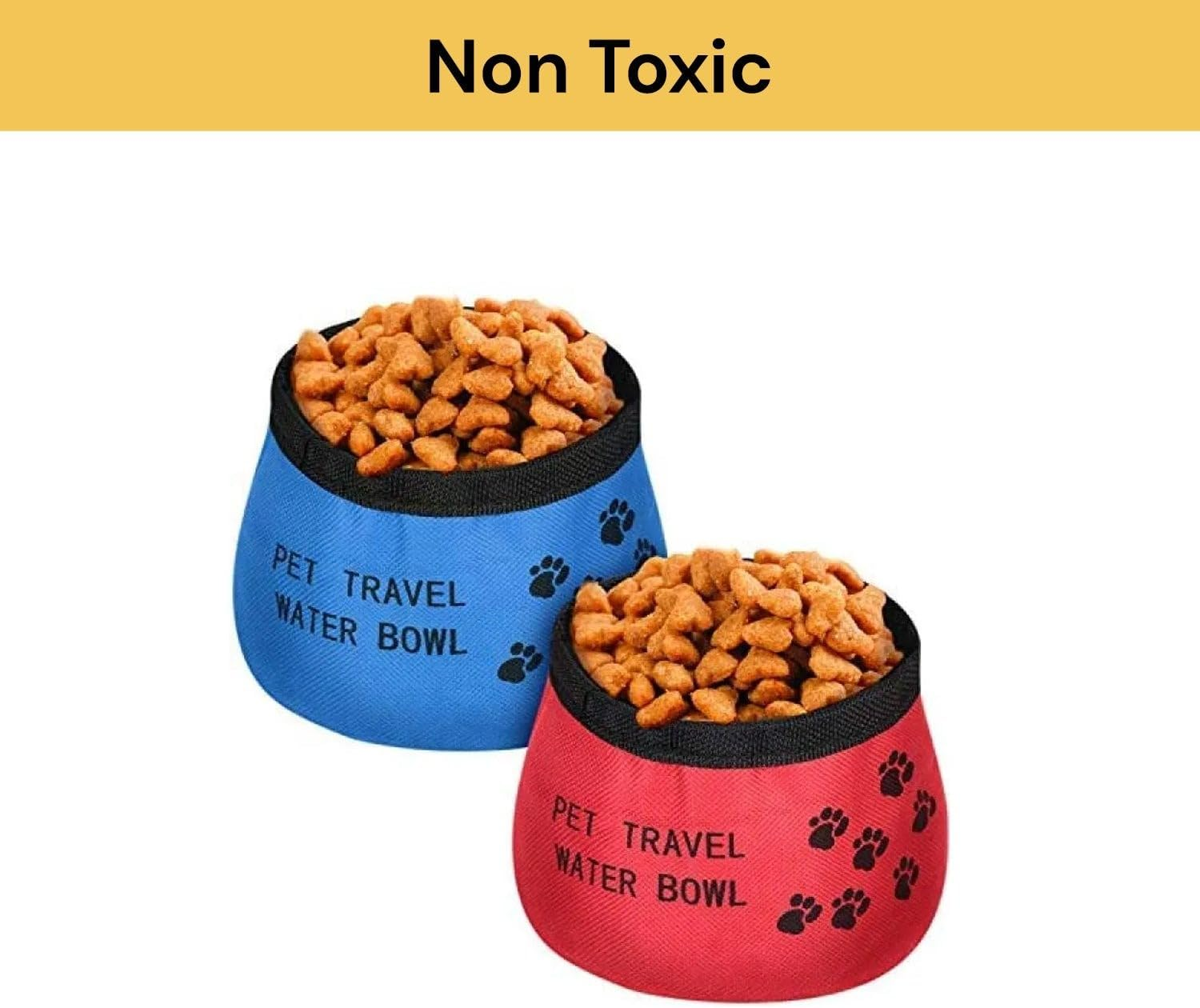 EZONEDEAL Dog Treat Pouch, Food Dish Water Bowl Waterproof Nylon Space for Dog and Cat Ideal Dogs Cats Feeding Drinking Travel Accessories Pets Dog Treat Bag (2 Red) image number 6