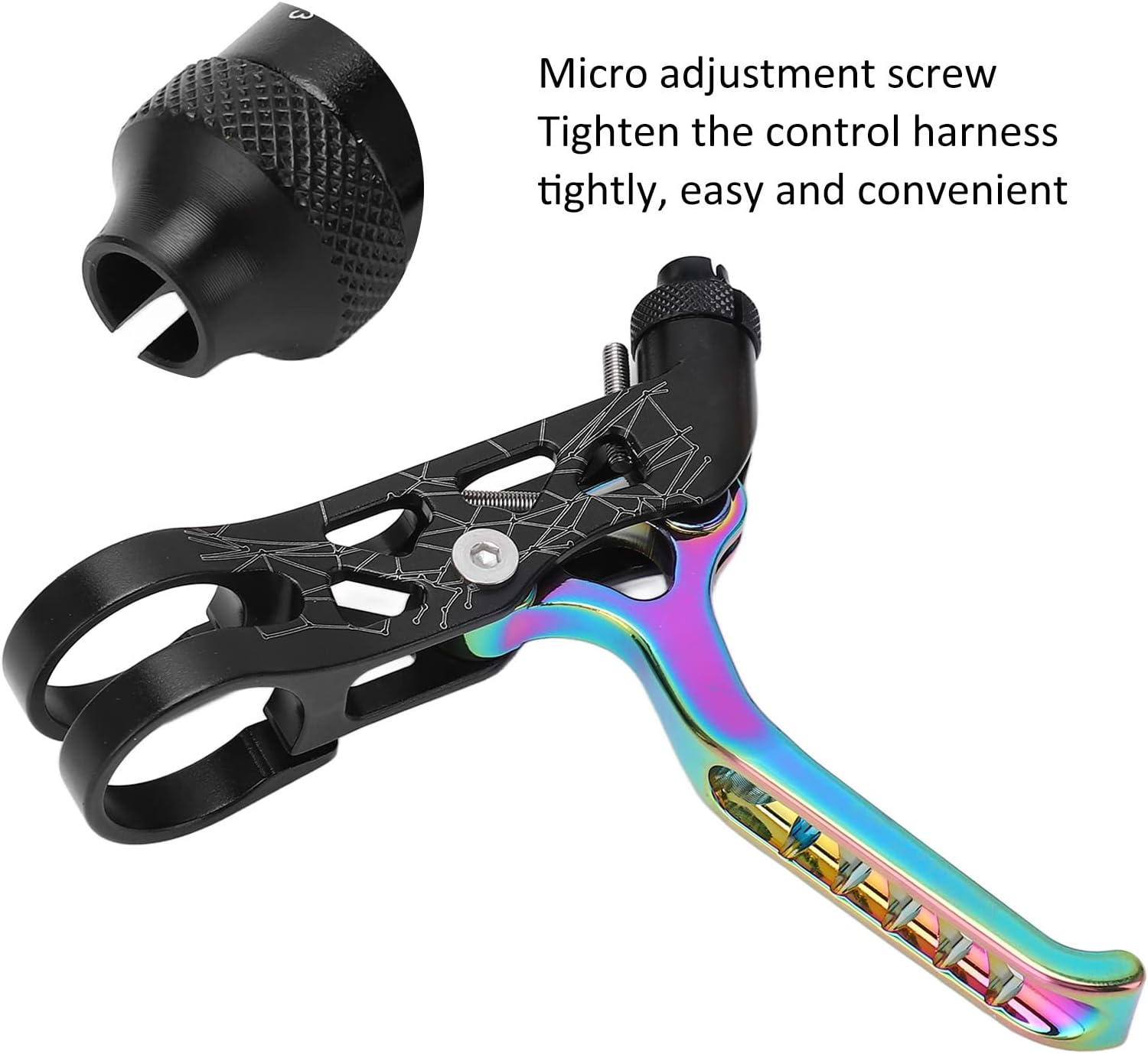 1 Pair Aluminium Alloy Cycling Hand Brakes Levers, 2.2 Cm Diameter Handle Brake Clutch Levers for Brompton 3Sixty Mountain Cycle (Multi Color) image number 2