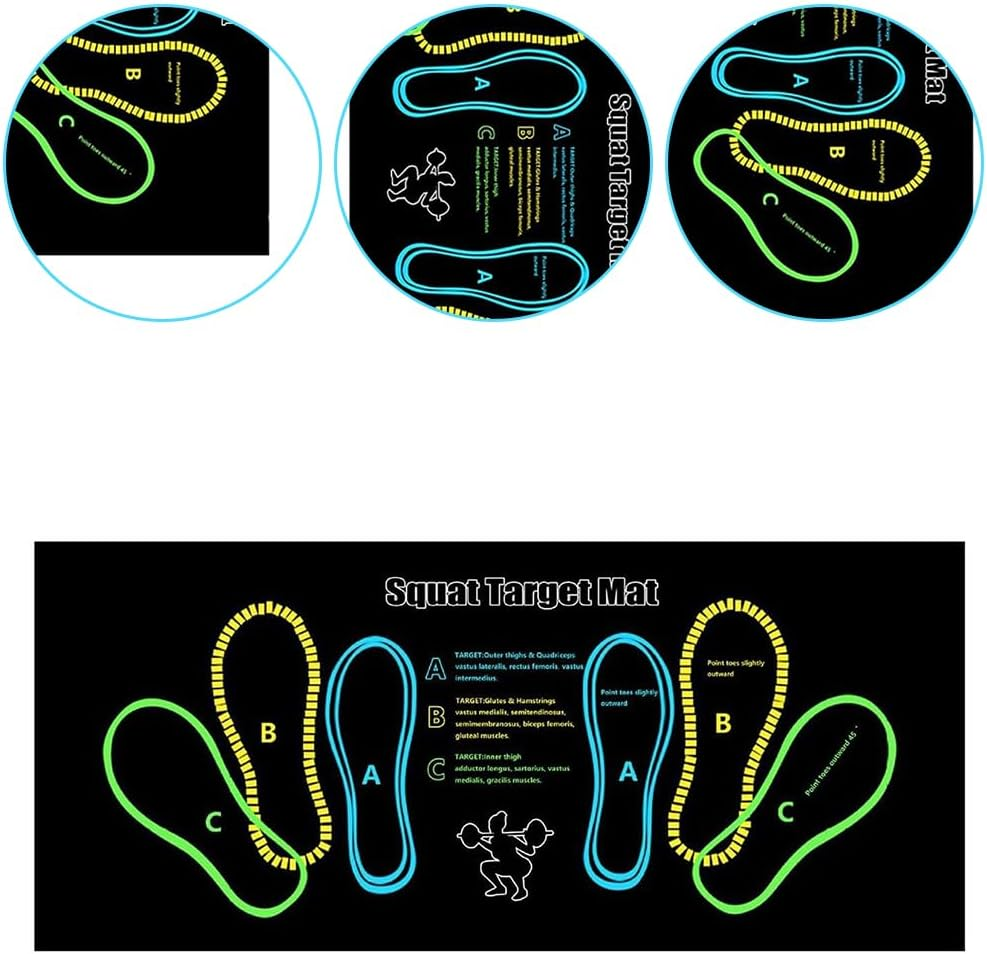 Squat Foot Placement Mat,Exercise Guide Tool,Steptraining Tool, Exercise Floor Accessories,For Yoga Pilates and Gymnastics,Easy to Clean Gym Step Mat,Lightweight, Flexible and Convenient image number 6