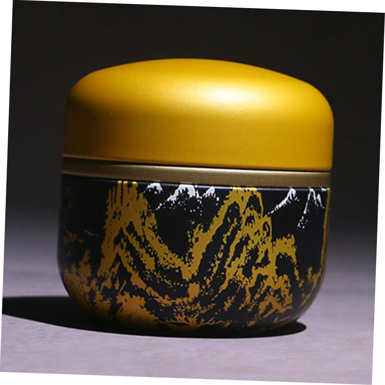 NAMOARLY 4Pcs Mini Tea Can round Shape Metal Tinplate Sealed Tea Jar Storage Box for Home Use image number 3