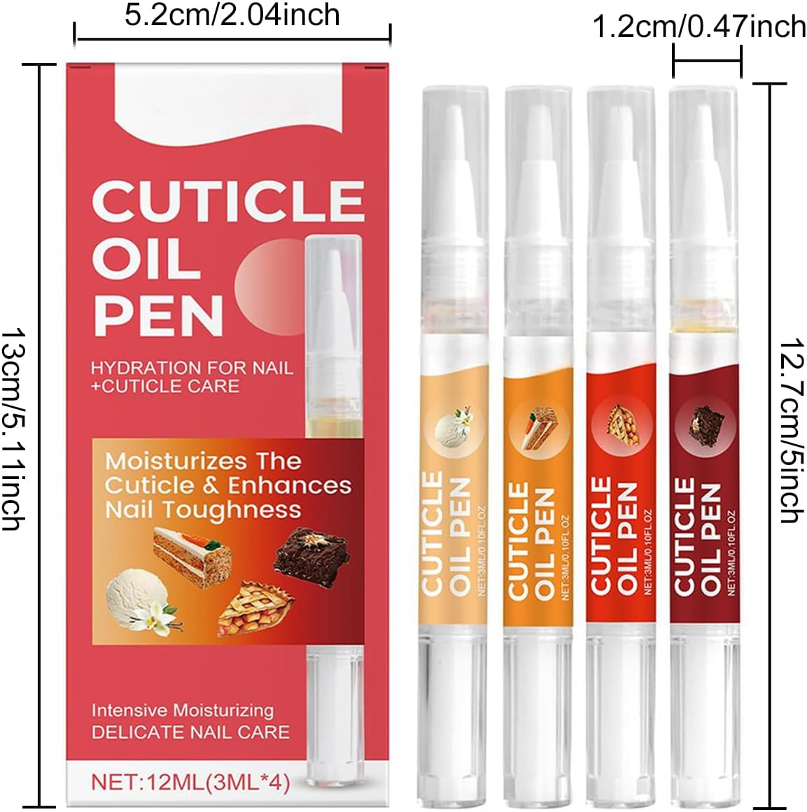 Nail Cuticle Oil Pen 3 Pieces Nail Oil Pen with Manicure Set Nail Care Pen Nail Clippers Set Cuticle Care Oil Nail Care Oil Pen for Care and Repair Dry and Damaged Nails image number 1