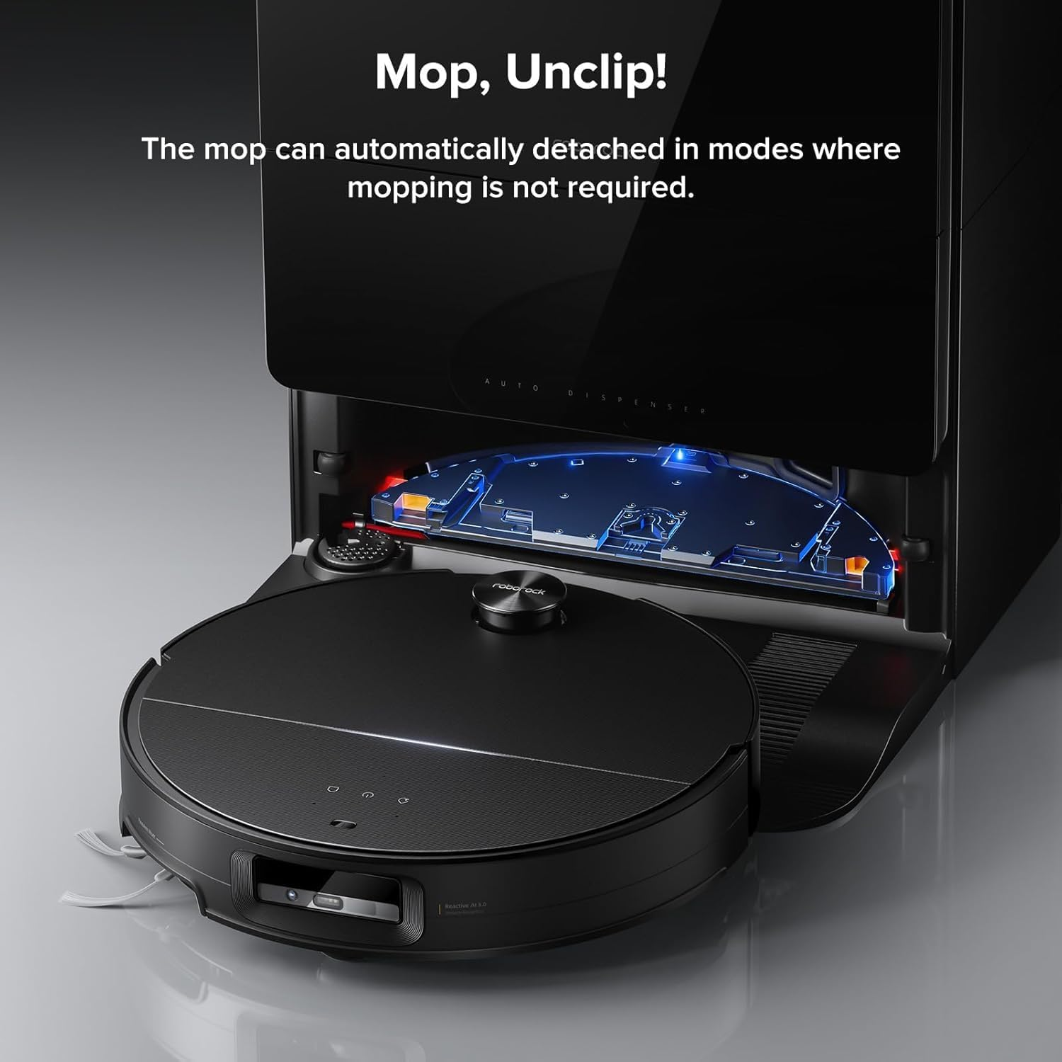 Roborock Saros 10 Robot Vacuum and Mop, 22,000Pa Suction, AI Obstacle Avoidance, 3.14-Inch Ultra Thin, Intelligent Dirt Detection, Zero Tangling Main Brush, Hot Water Mop & Dock Self Cleaning image number 6