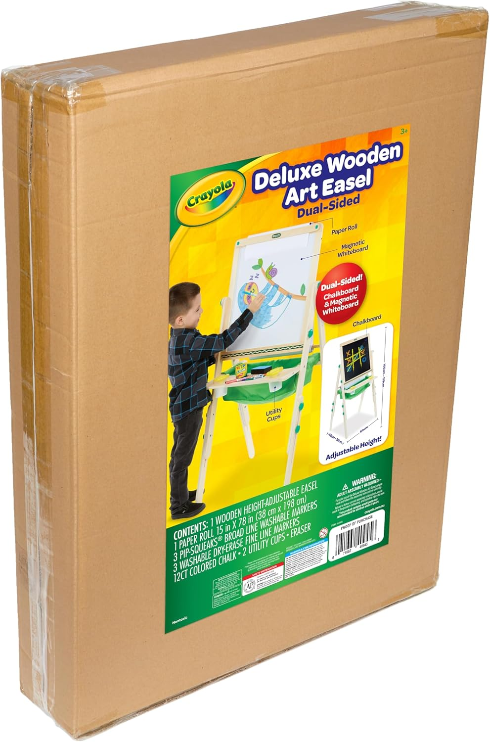 Kids Deluxe Wooden Art Easel image number 1